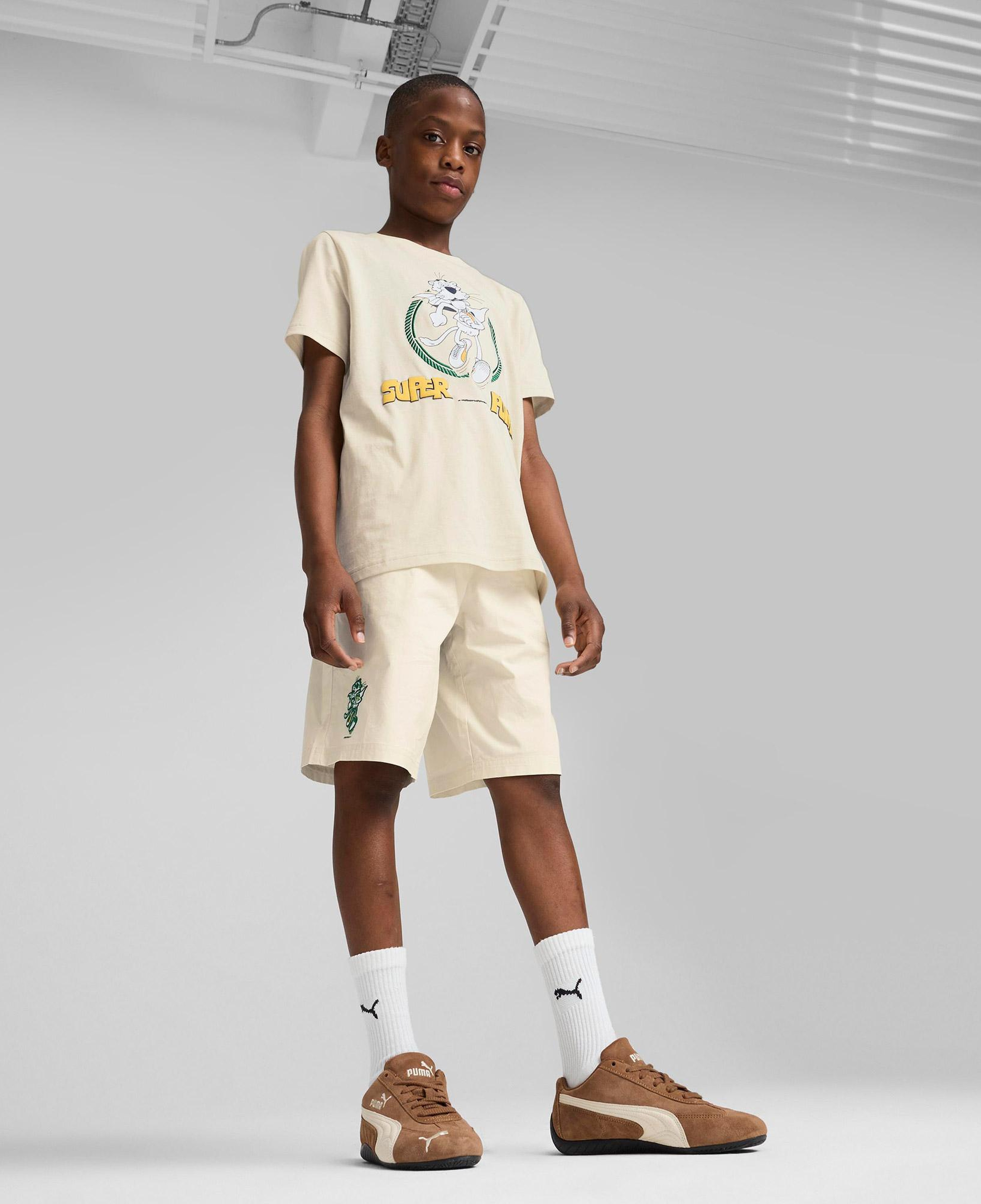 Puma Super Graphic Çocuk Krem T-Shirt