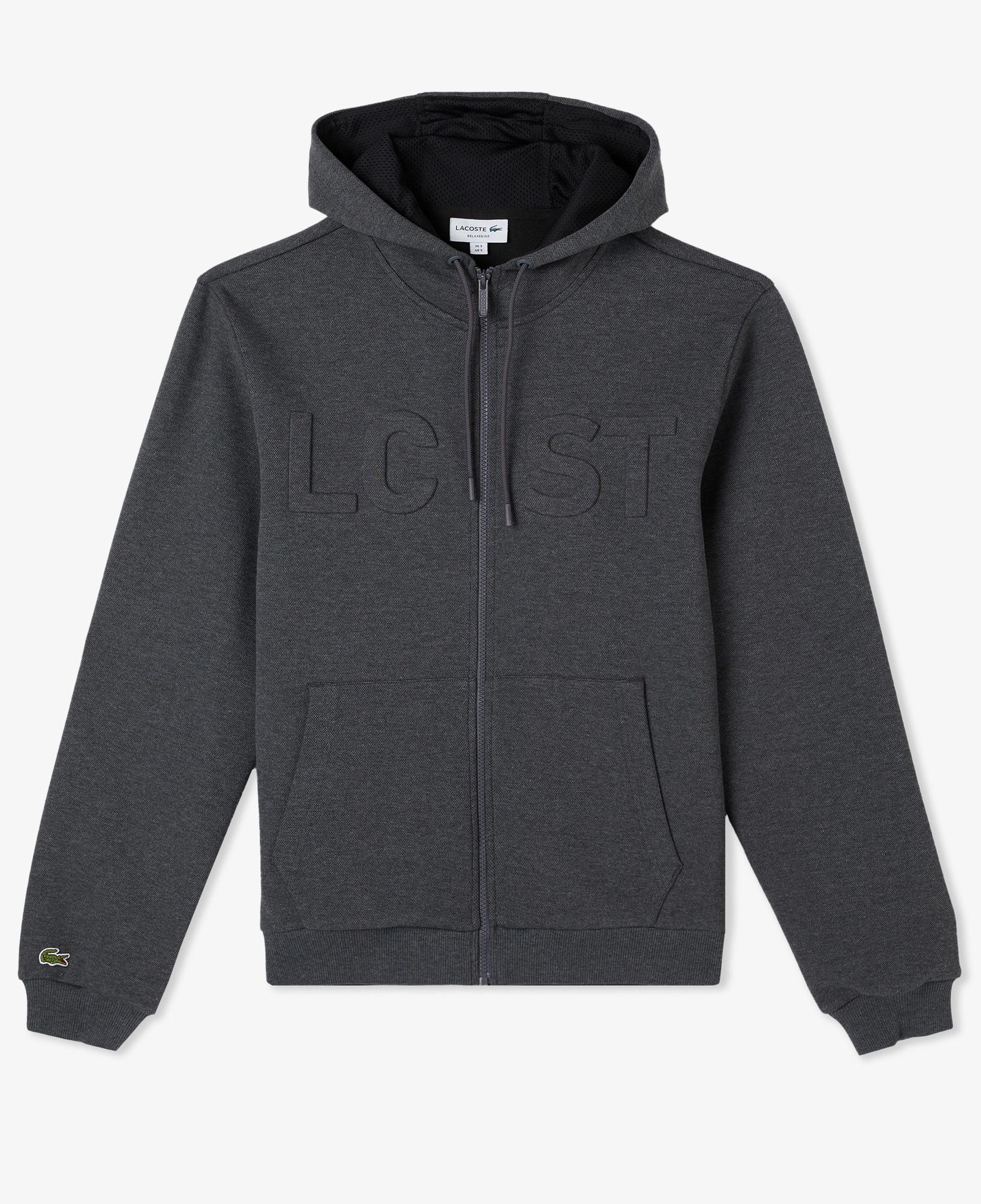 Erkek Relaxed Fit Kapüşonlu Baskılı Gri Sweatshirt