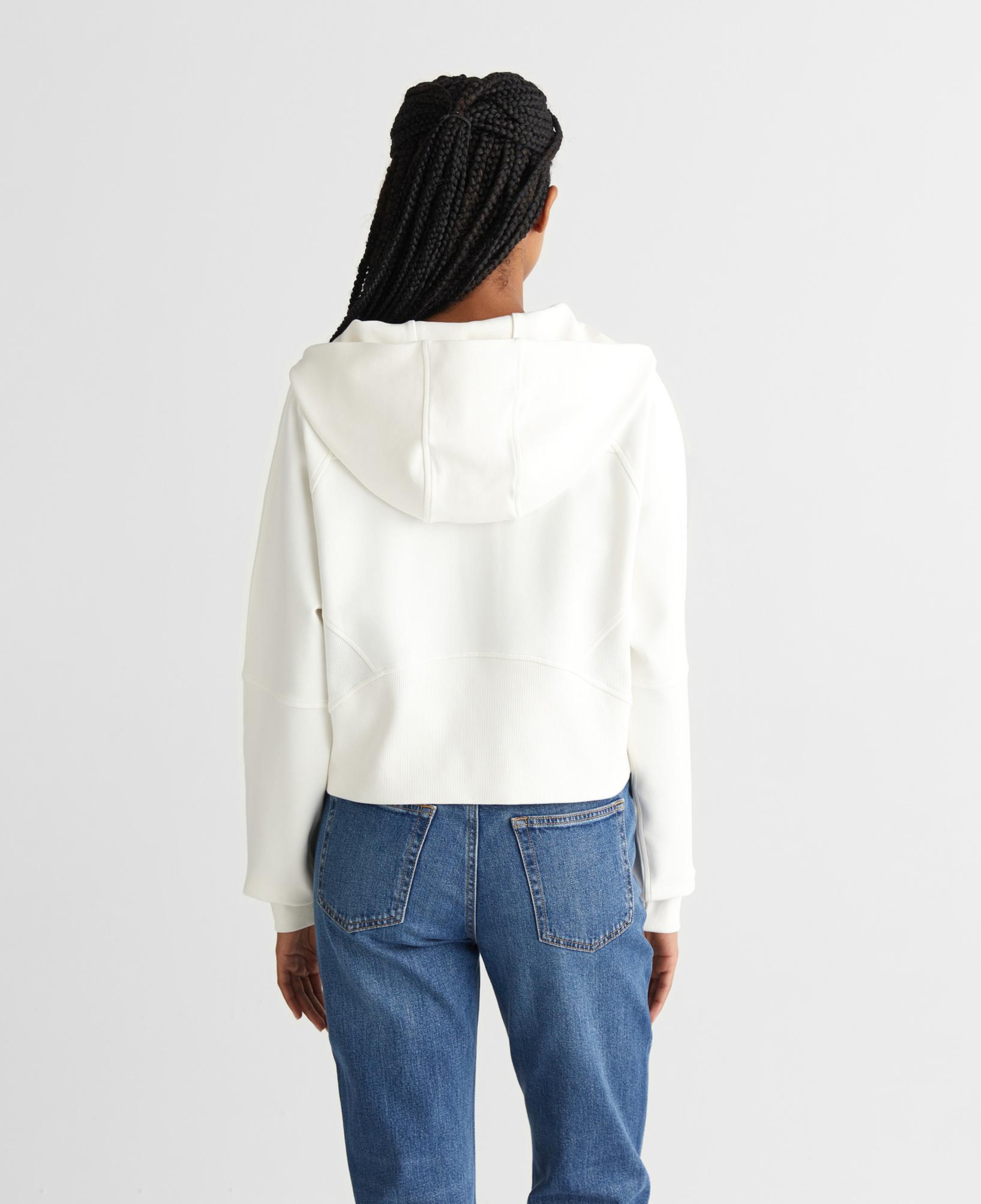 GANT Kadın Beyaz Regular Fit Kapüşonlu Sweatshirt