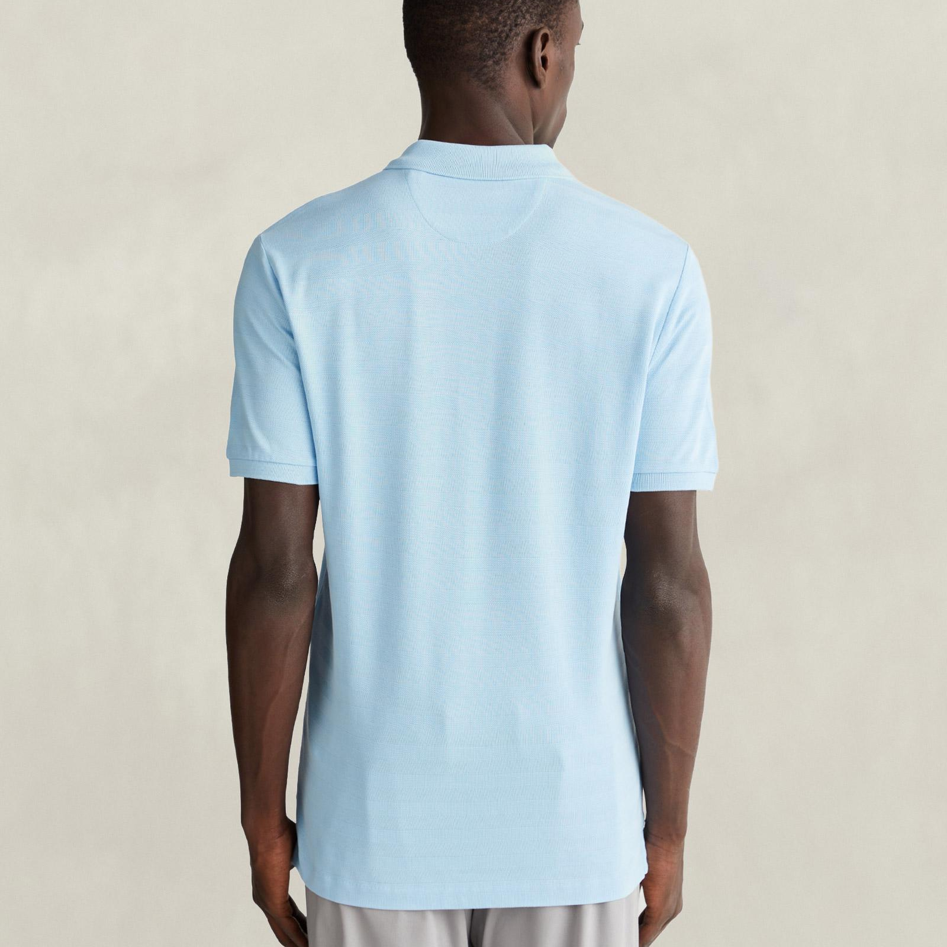 GANT Erkek Mavi Regular Fit Polo Yaka T-Shirt