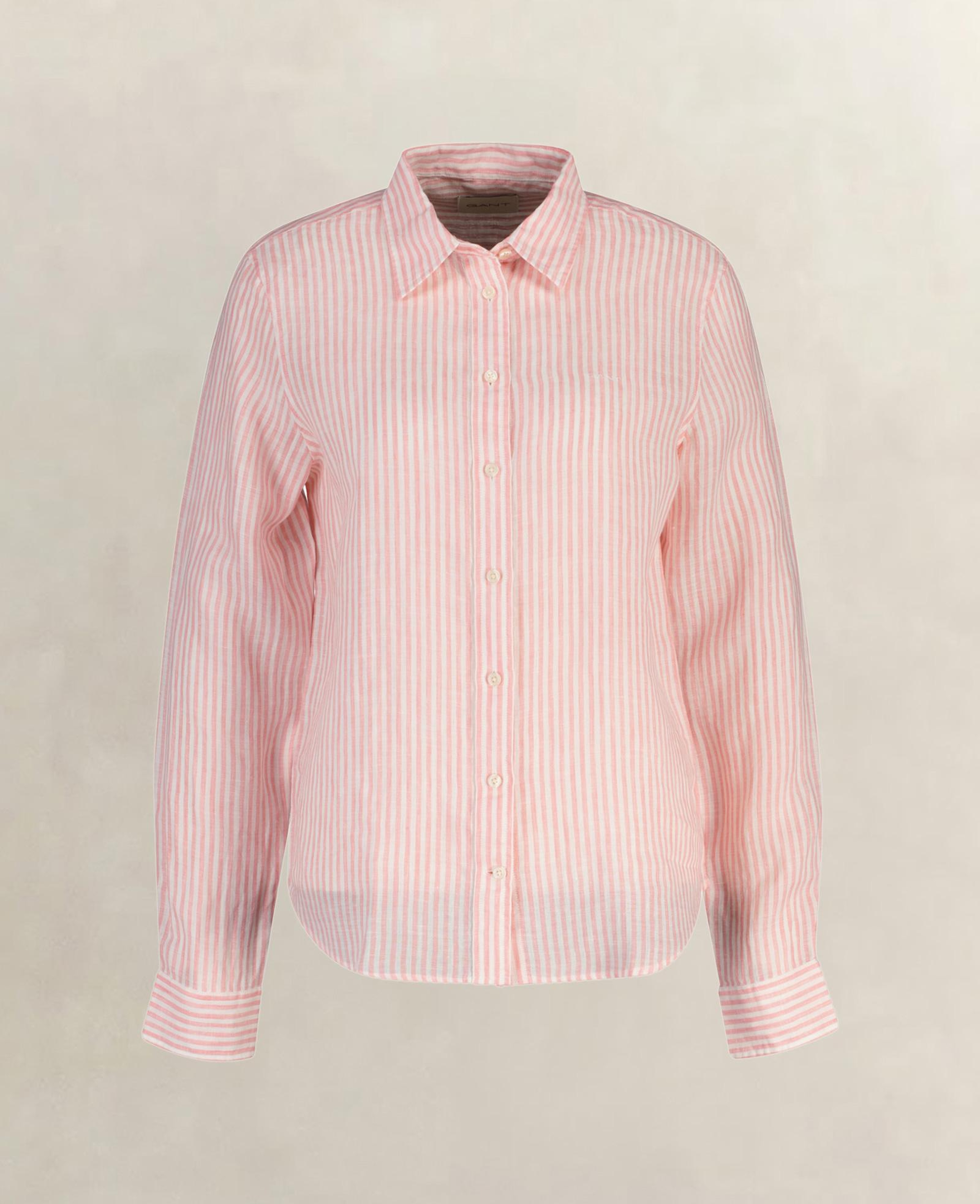 GANT Kadın Pembe Regular Fit Çizgili Gömlek