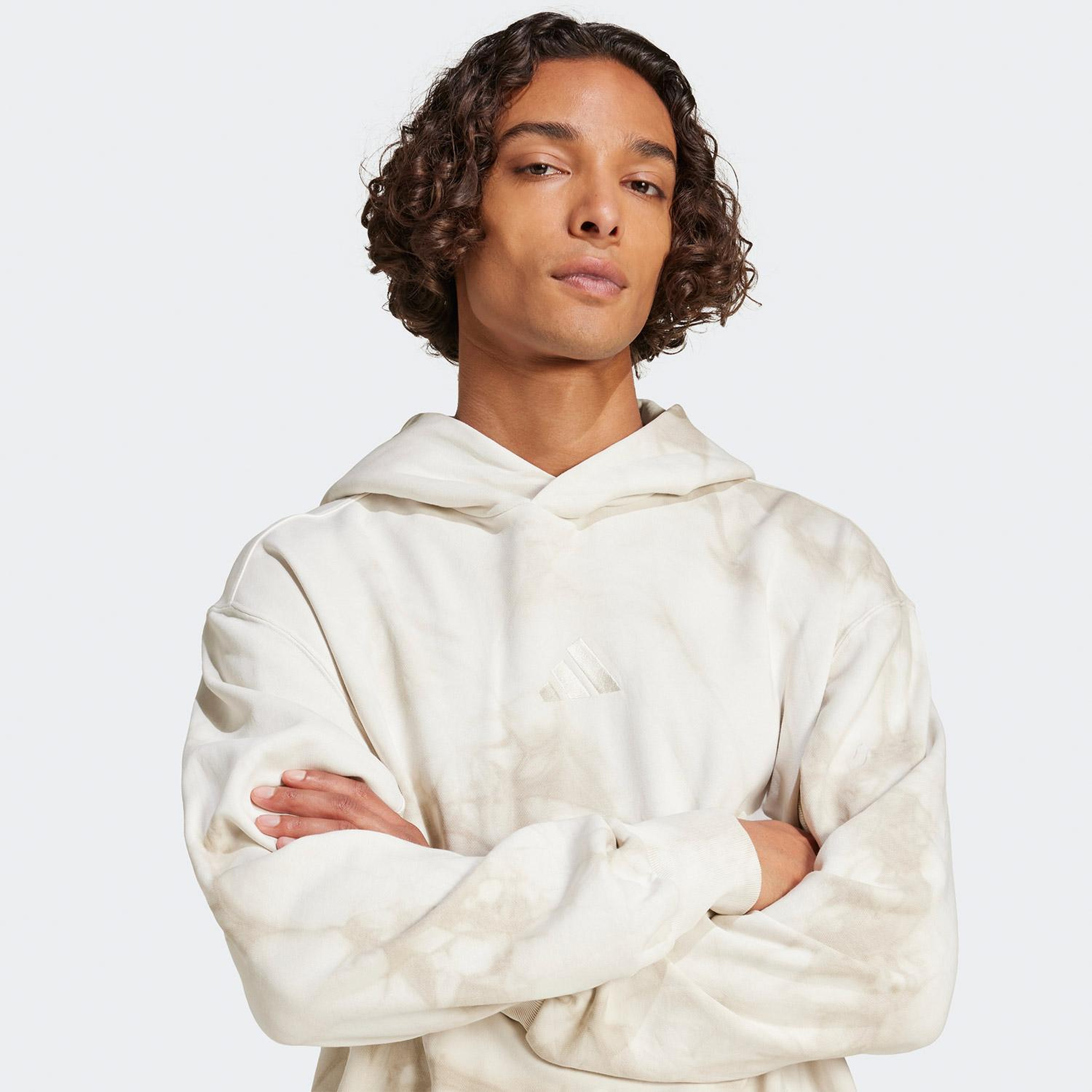 adidas All Szn Fleece Wash Erkek Bej Hoodie