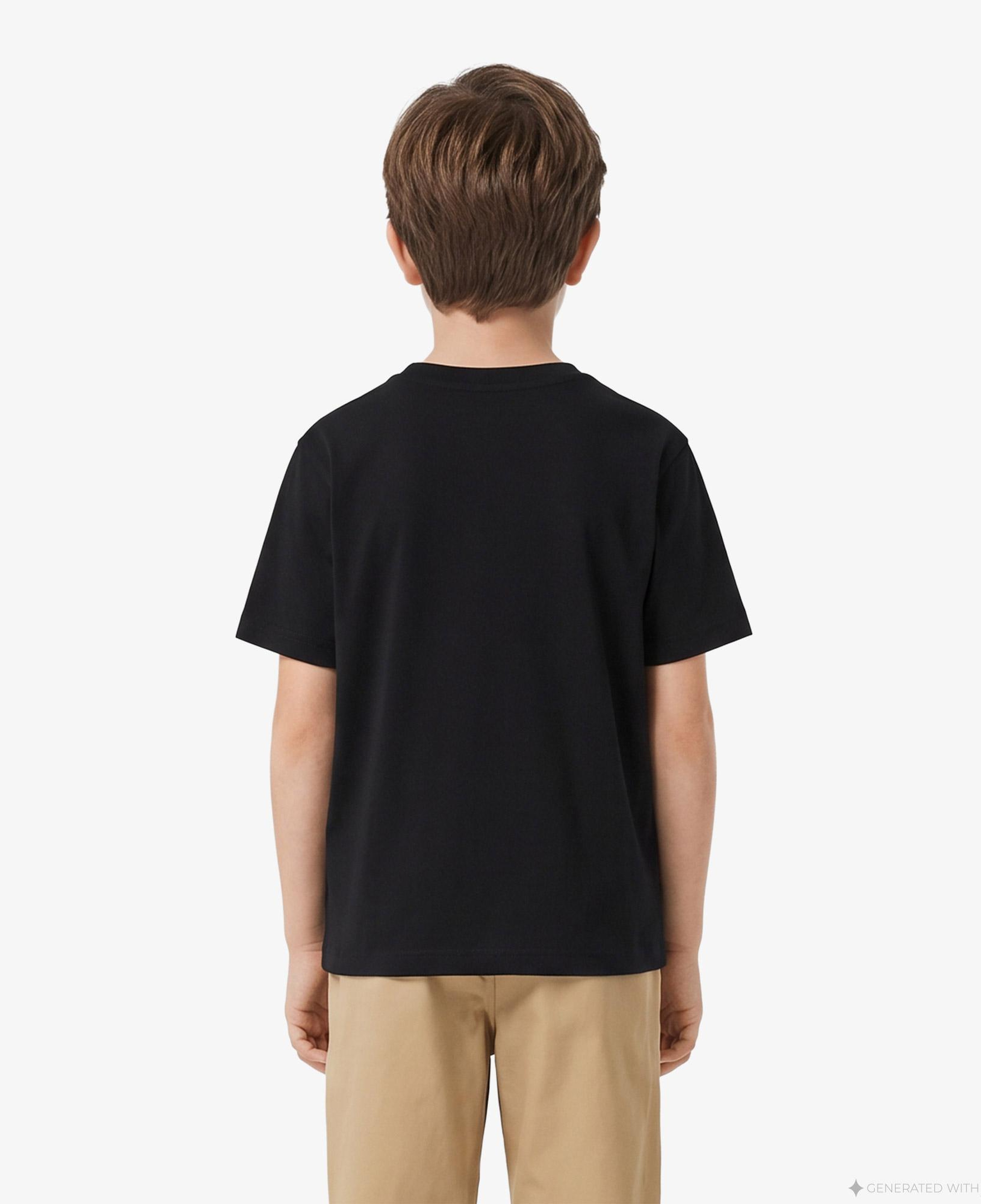 Burberry Cedar Crest Çocuk Siyah T-Shirt