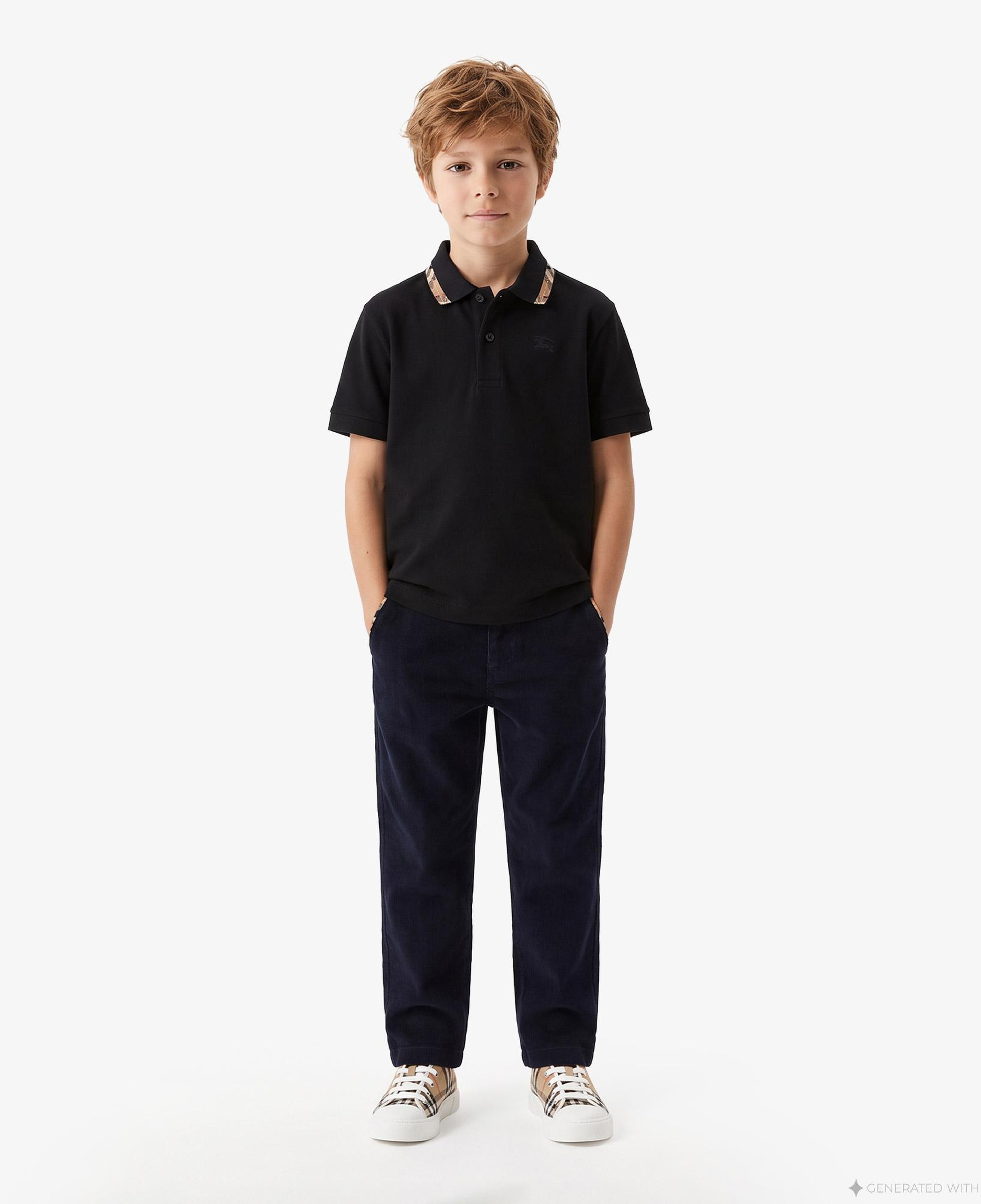 Burberry Johane Çocuk Siyah Polo