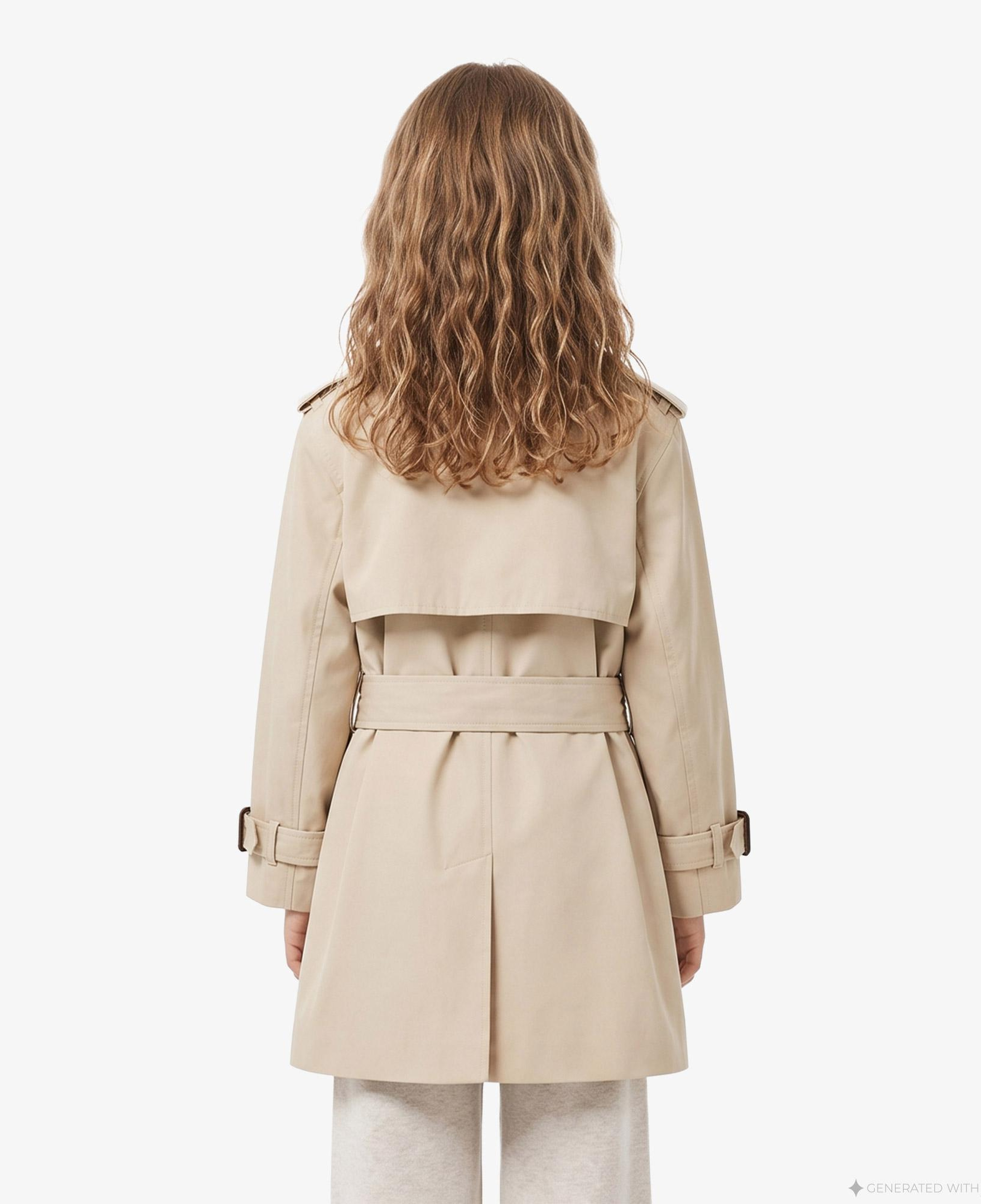 Burberry Laura Çocuk Krem Pardesü