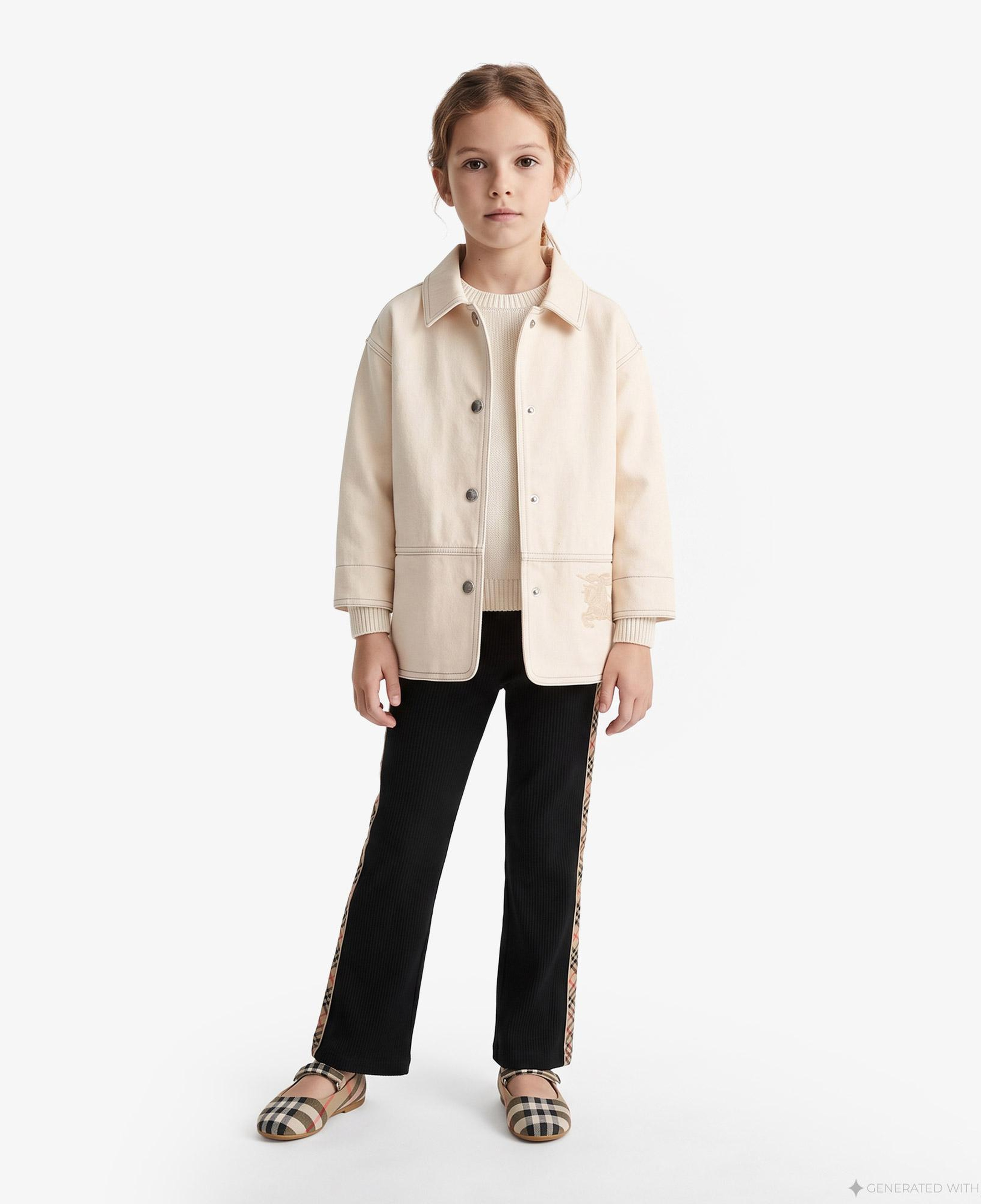 Burberry Marnie Çocuk Beyaz Mont