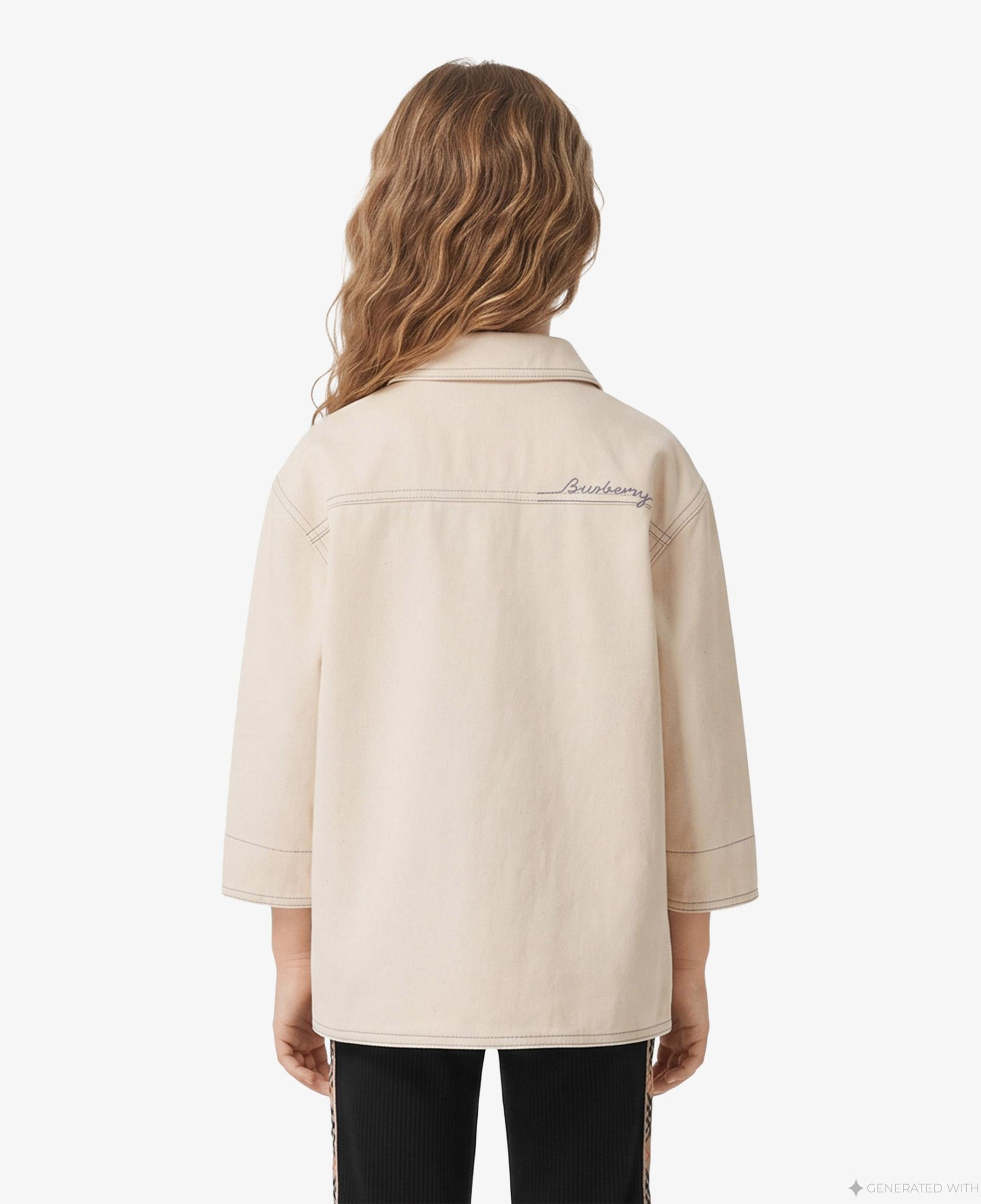 Burberry Marnie Çocuk Beyaz Mont