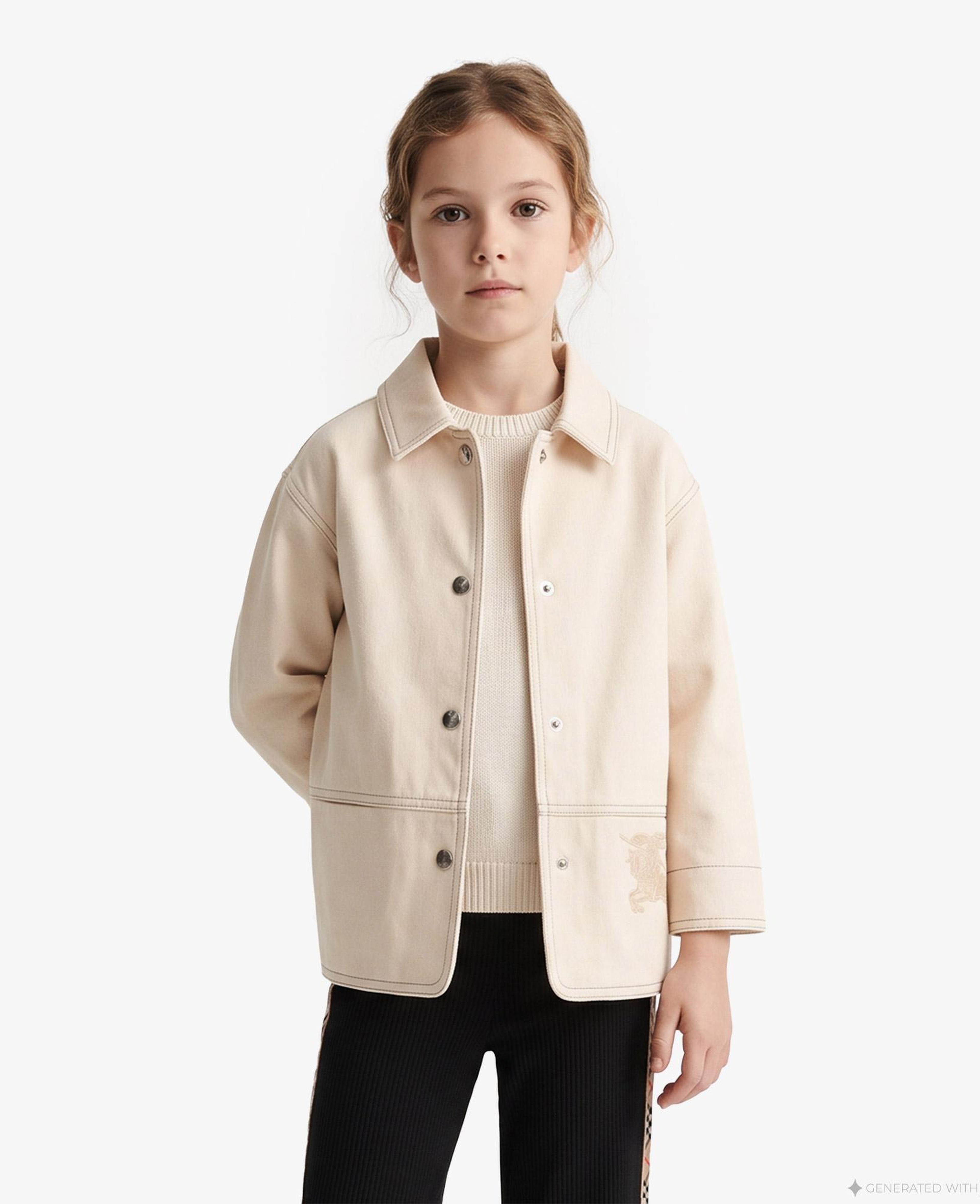 Burberry Marnie Çocuk Beyaz Mont