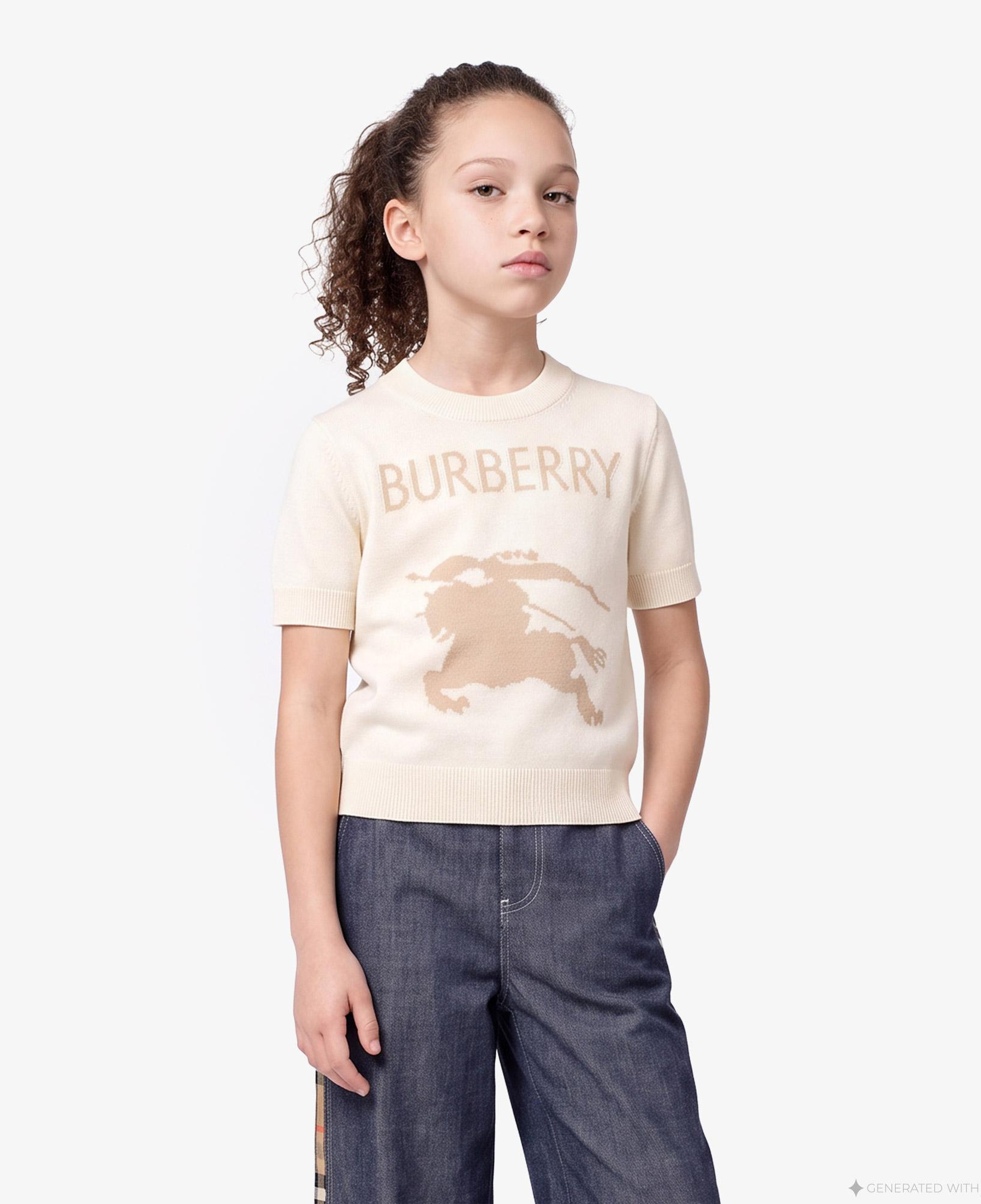 Burberry Thea Çocuk Beyaz Triko