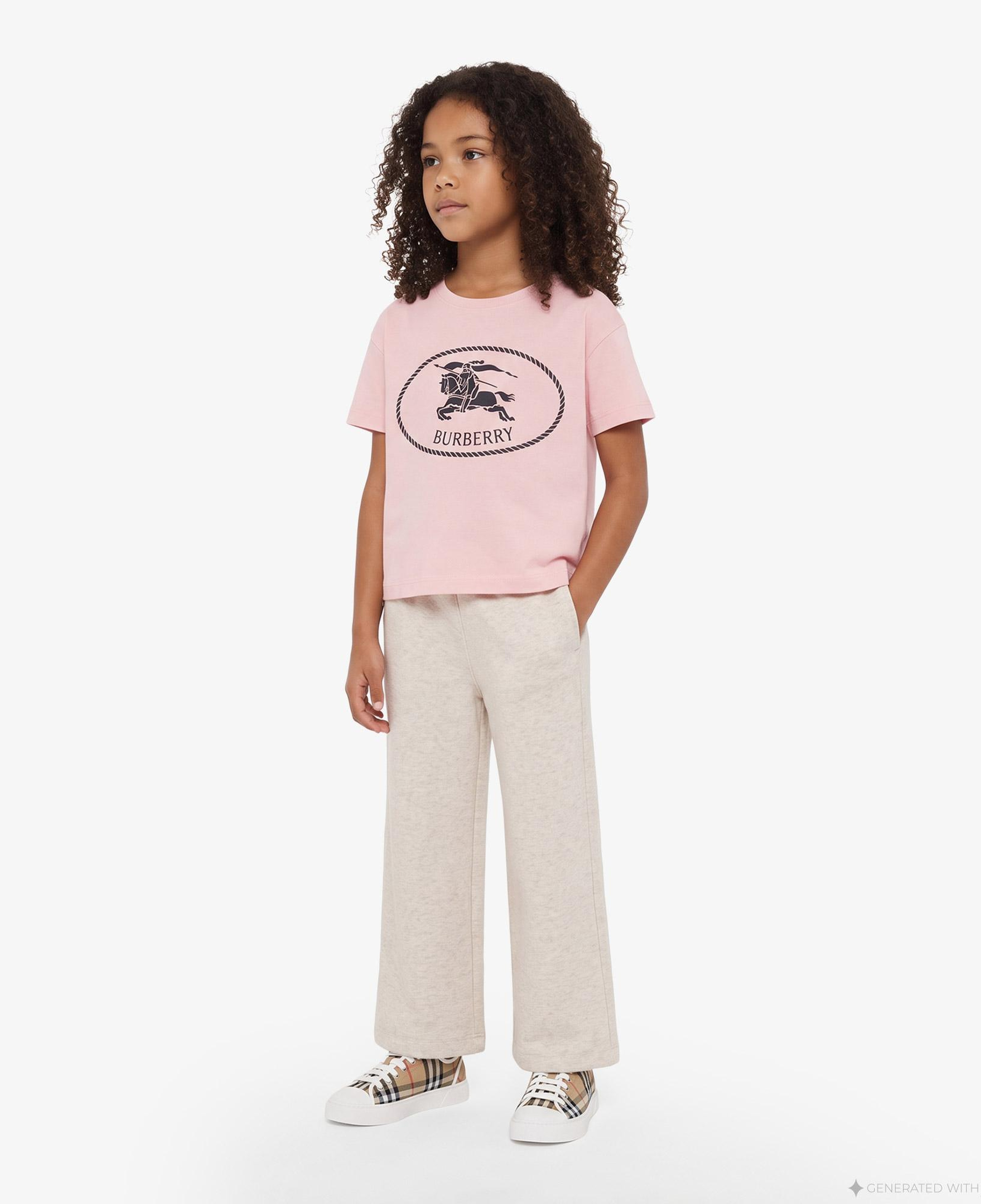 Burberry Racheal Crest Çocuk Pembe T-Shirt