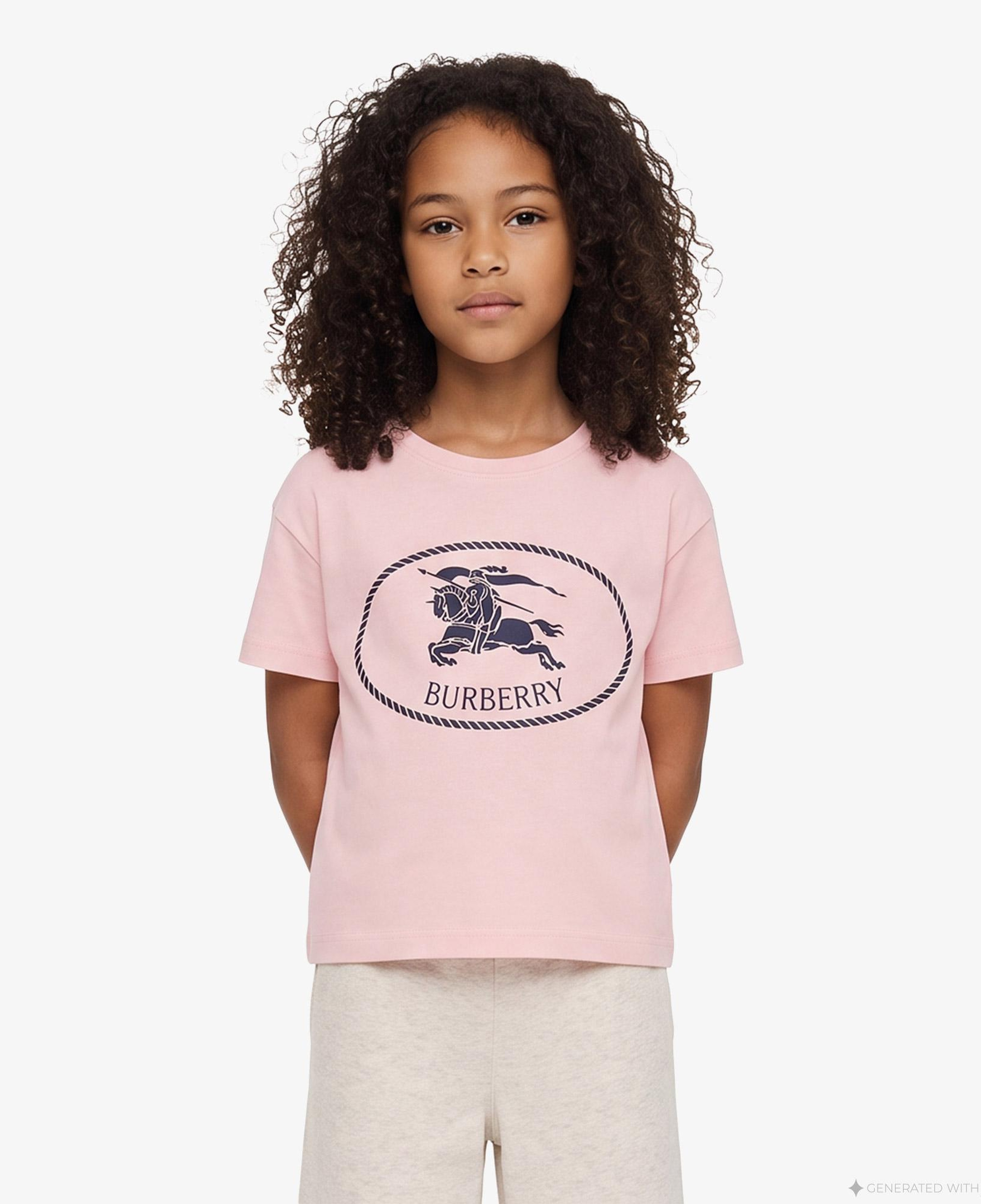 Burberry Racheal Crest Çocuk Pembe T-Shirt