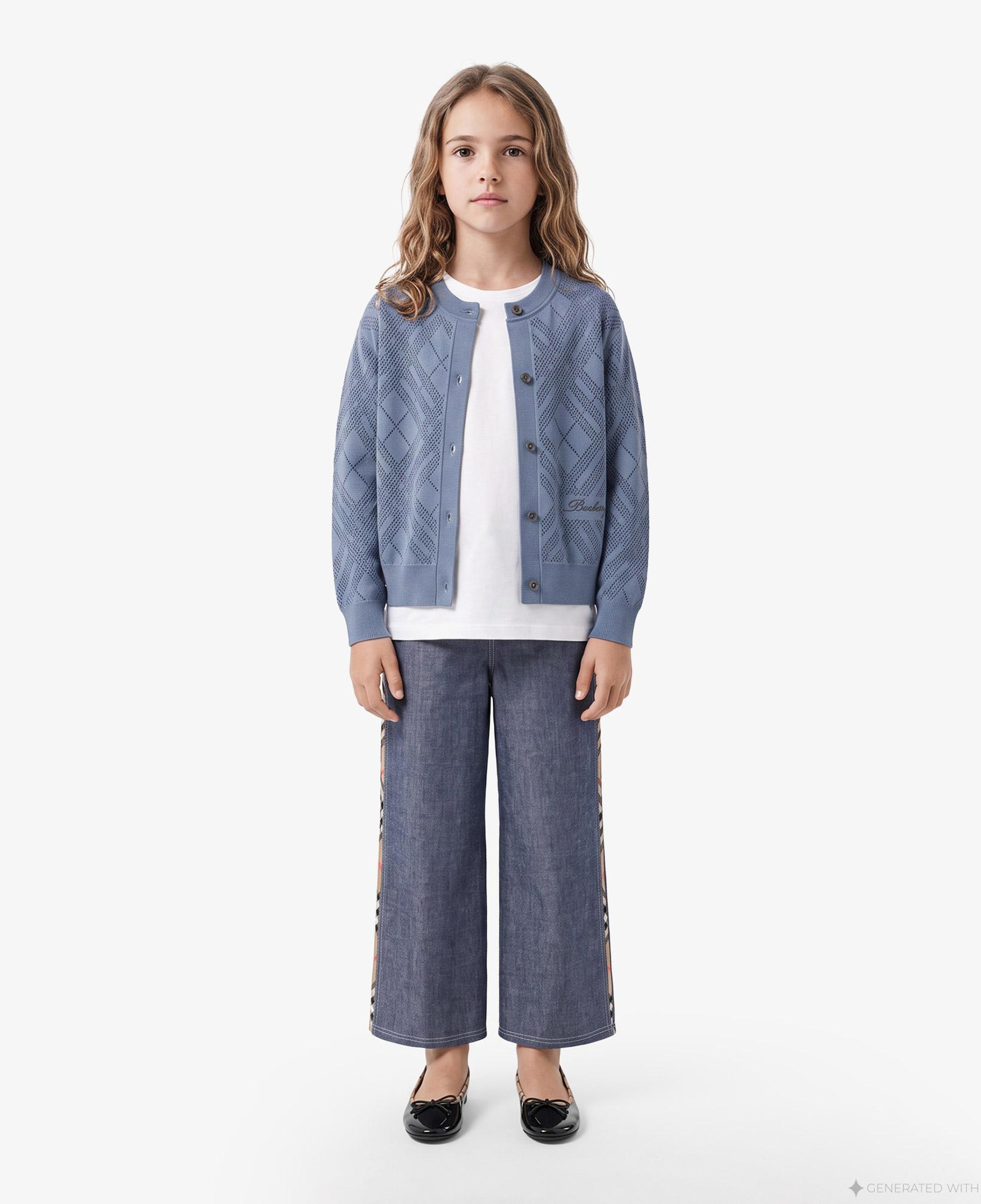 Burberry Katrina Check Çocuk Mavi Hırka