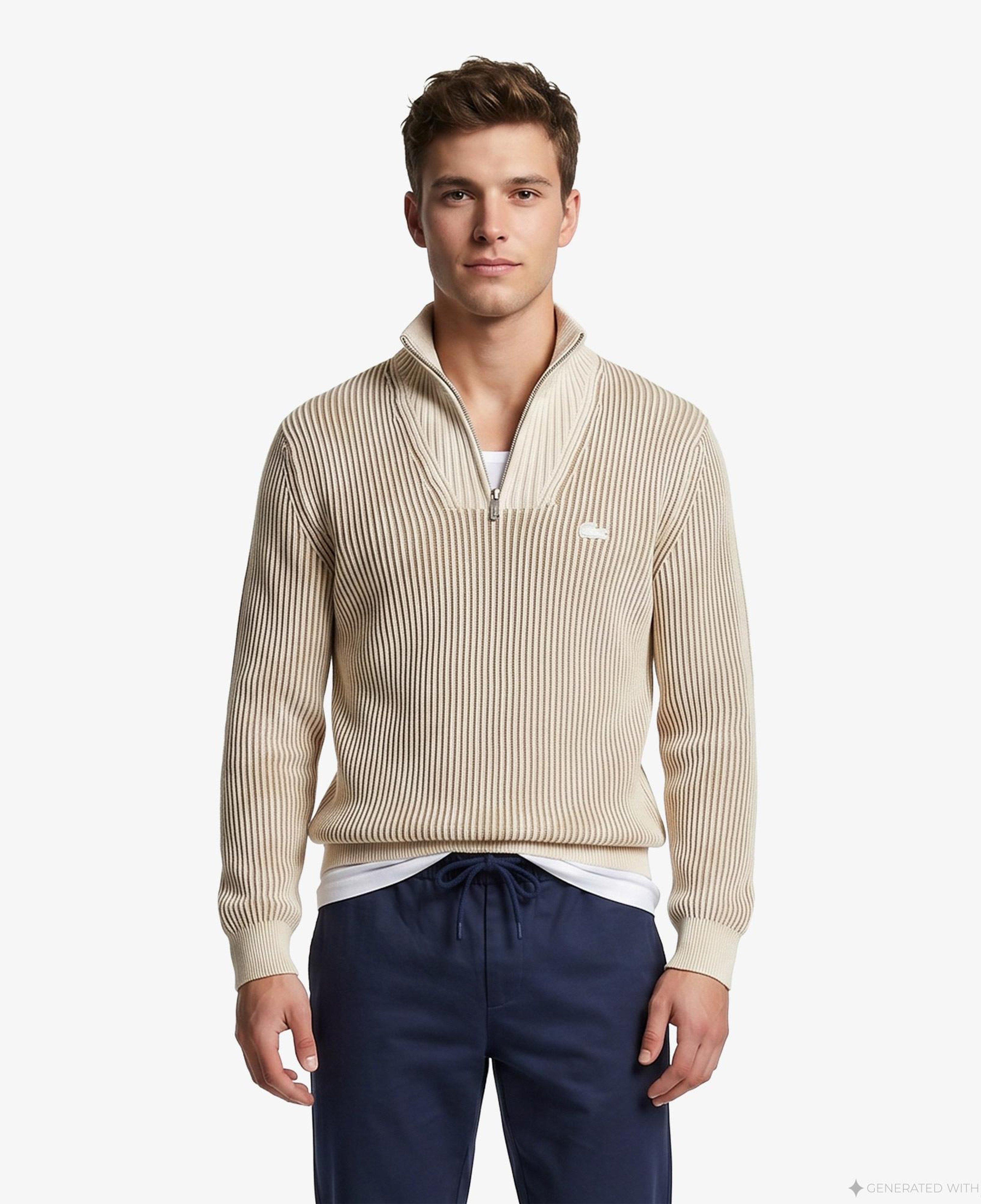 Lacoste Erkek Krem Kazak