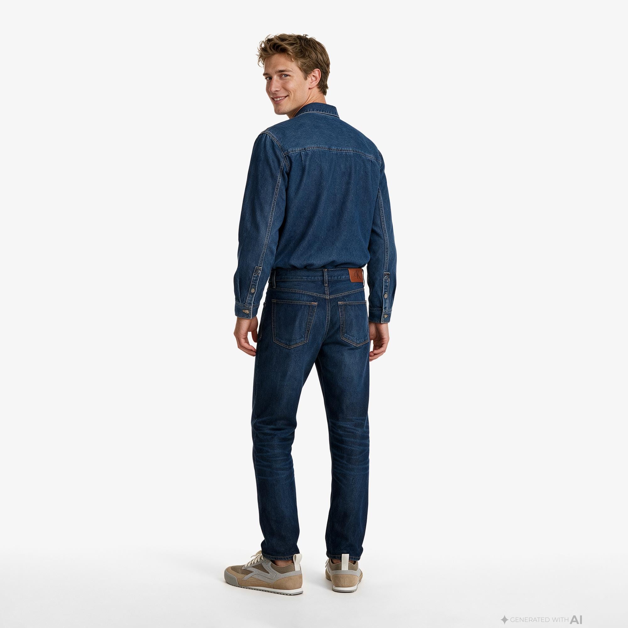 Calvin Klein Baggy Rebel Sapphire Erkek Mavi Jean