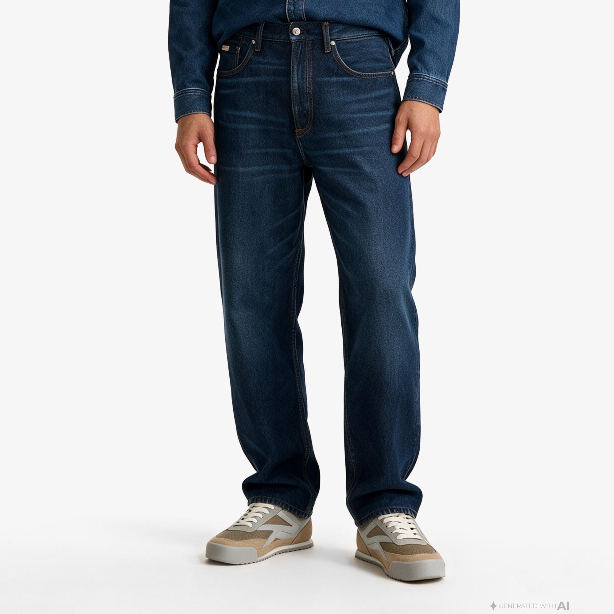Calvin Klein Baggy Rebel Sapphire Erkek Mavi Jean