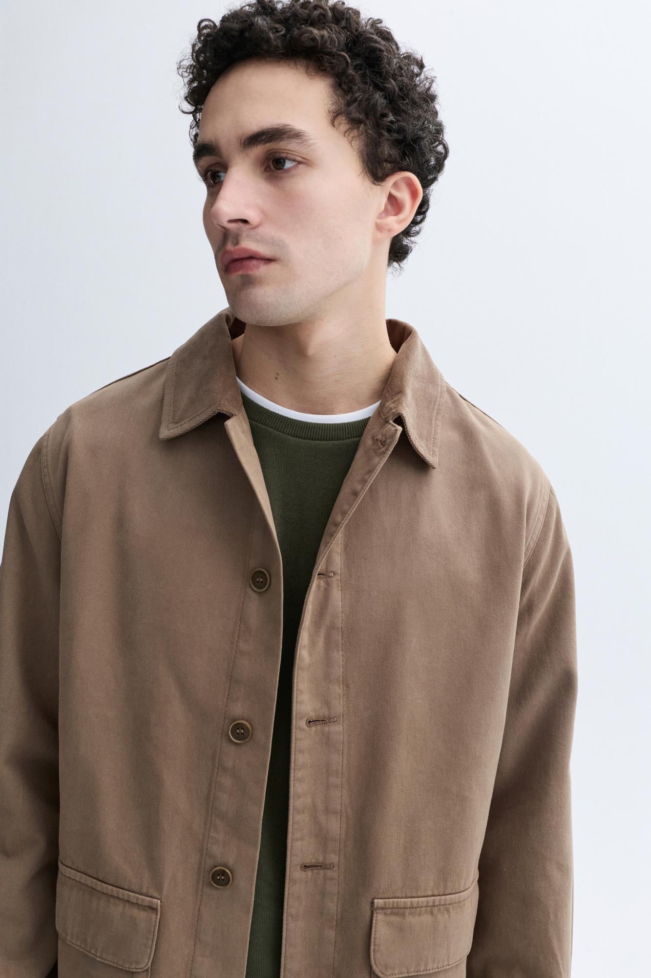 Erkek Vizon Rengi Regular Fit Casual Ceket