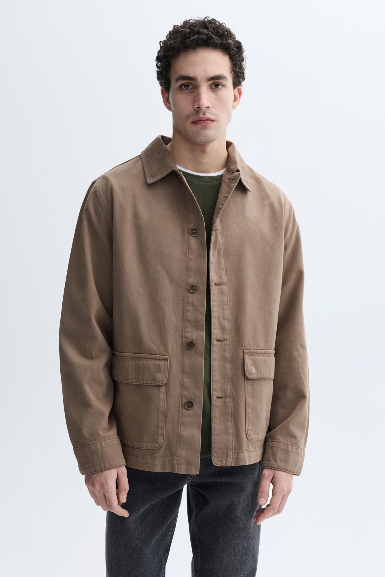 Erkek Vizon Rengi Regular Fit Casual Ceket