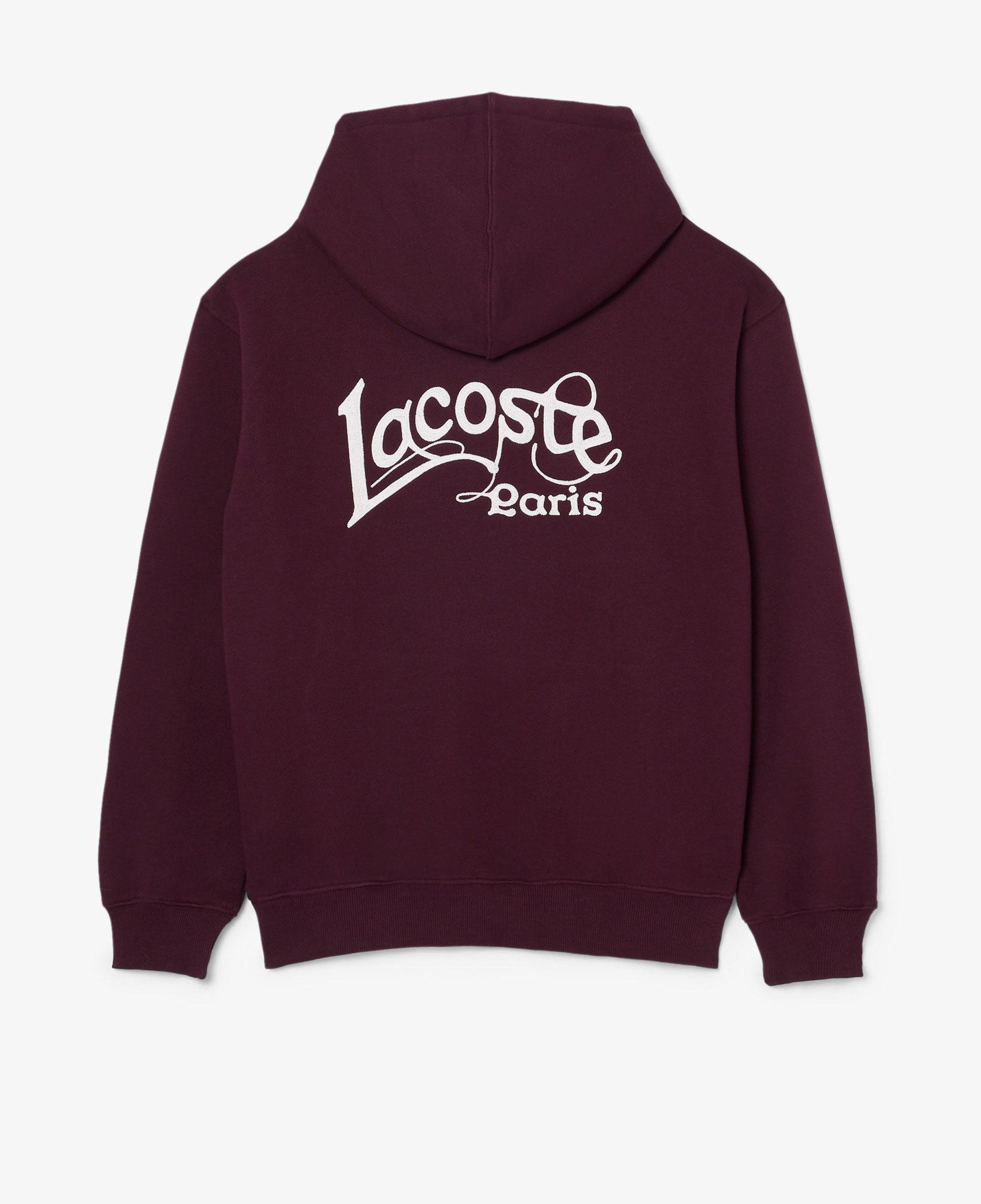 Erkek Classic Fit Kapüşonlu Baskılı Bordo Sweatshirt