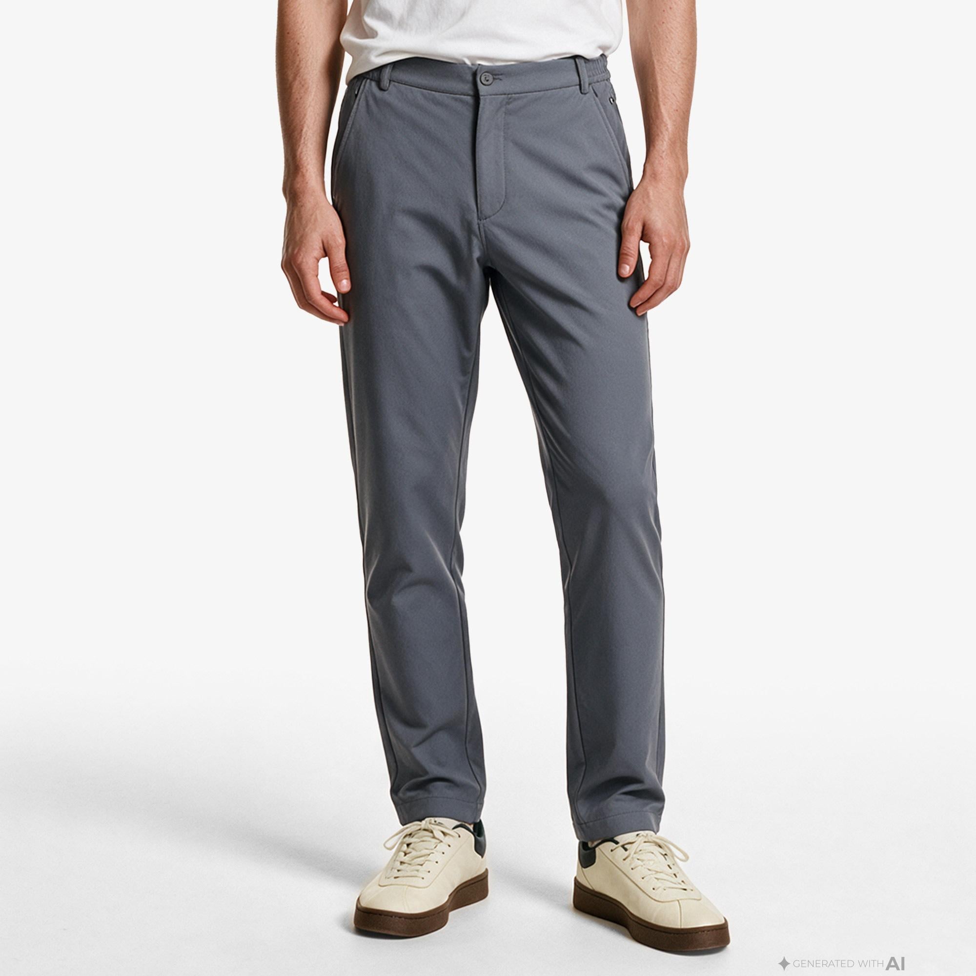 Erkek Slim Fit Gri Pantolon
