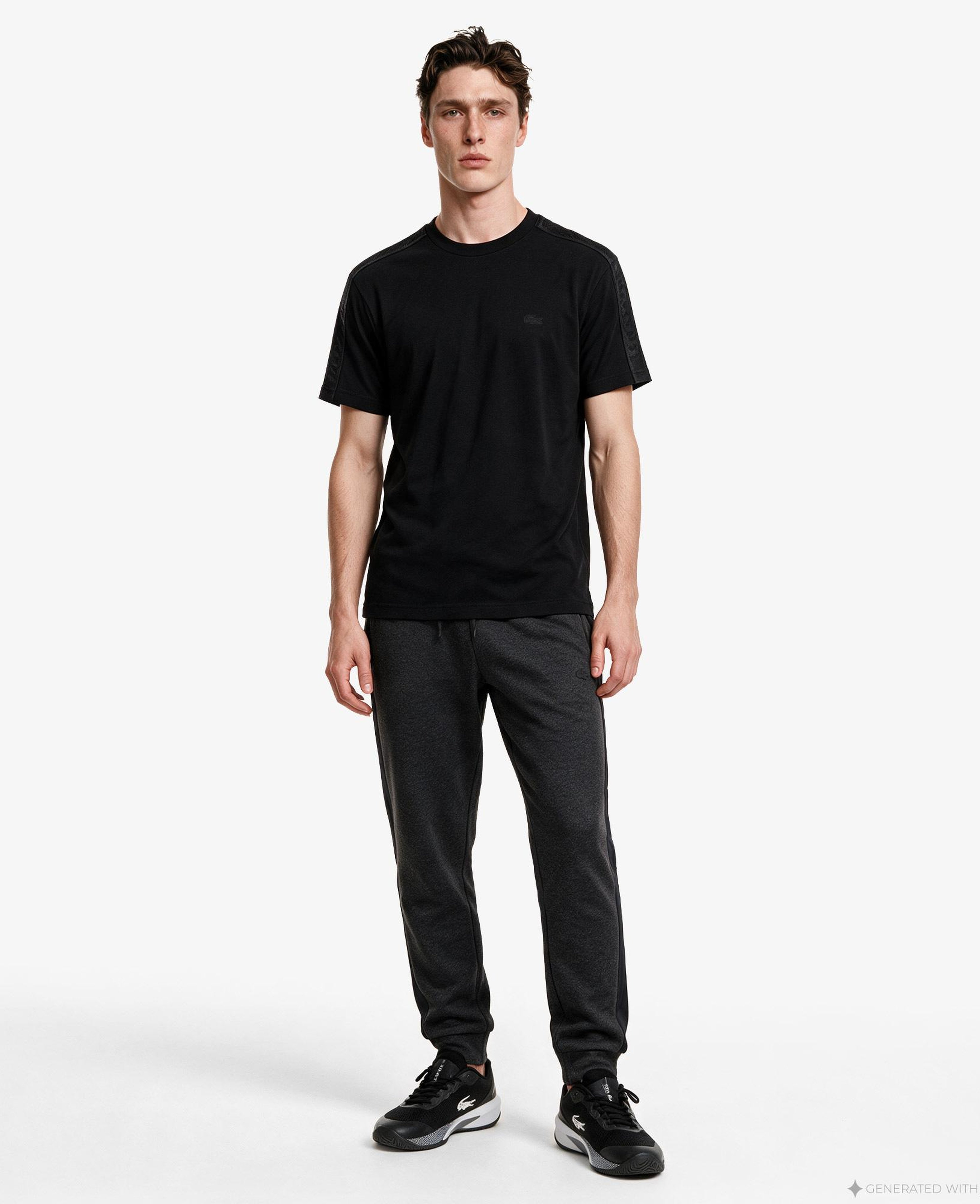Erkek Relaxed Fit Bisiklet Yaka Siyah T-Shirt