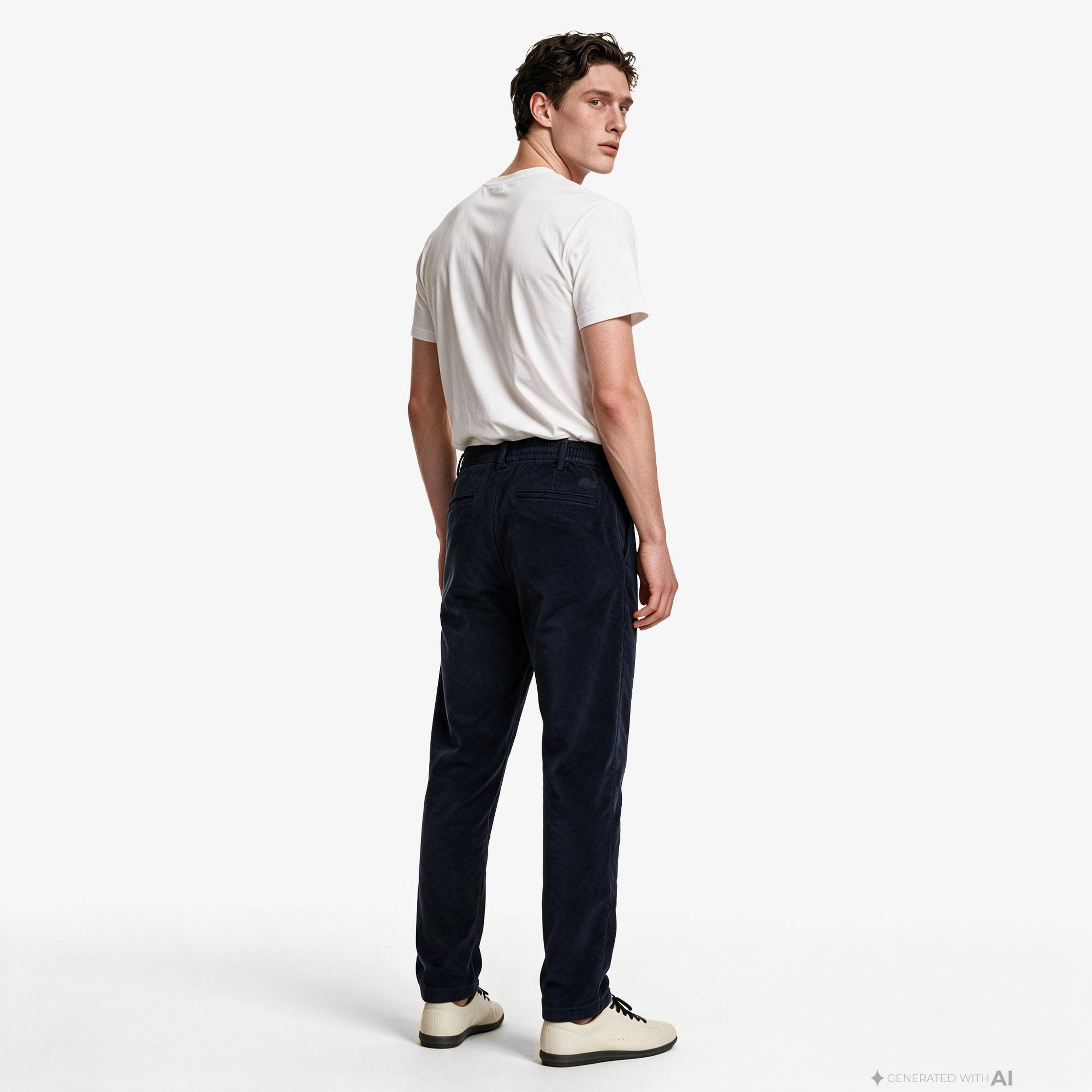 Erkek Regular Fit Lacivert Chino Pantolon