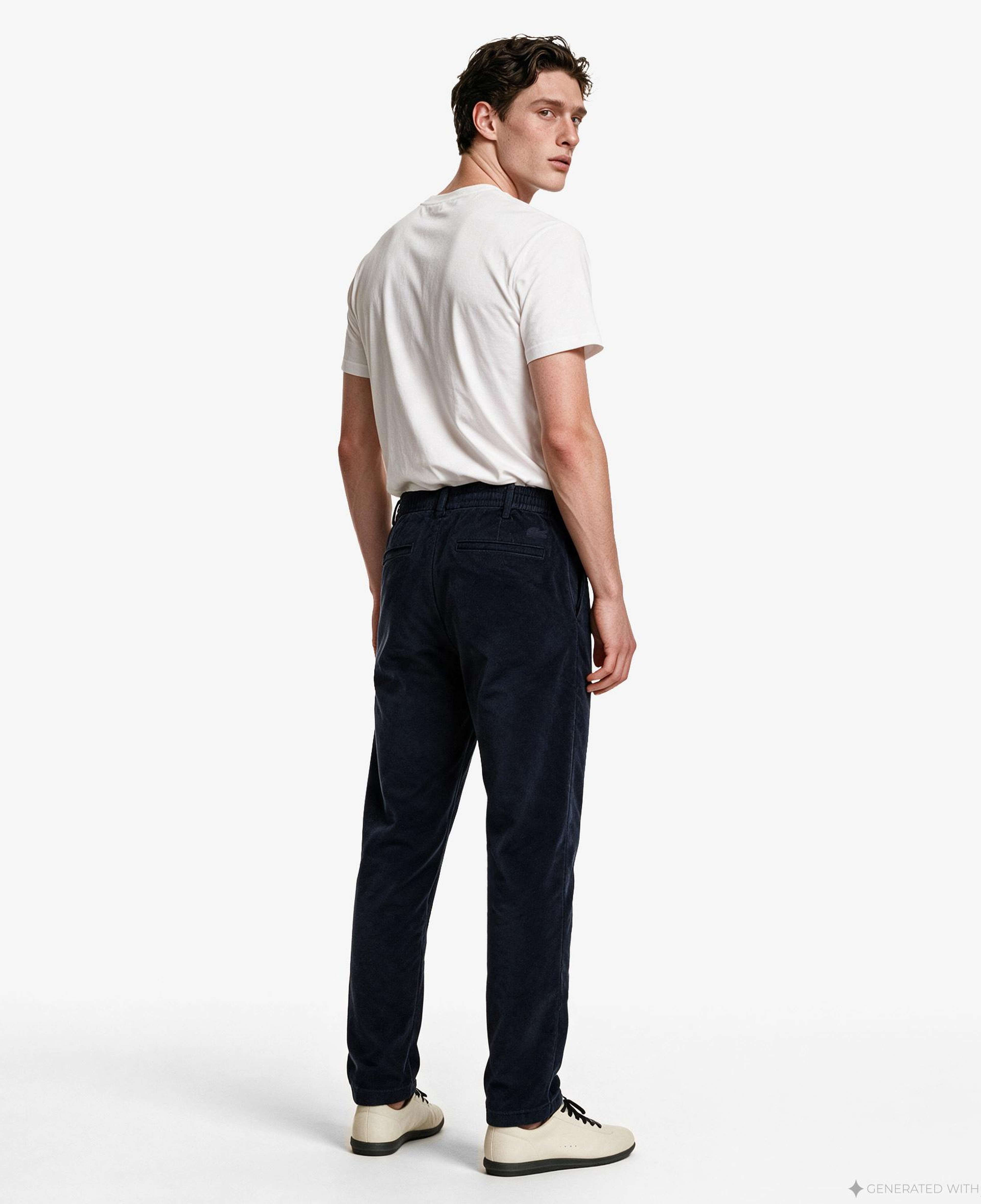 Erkek Regular Fit Lacivert Chino Pantolon
