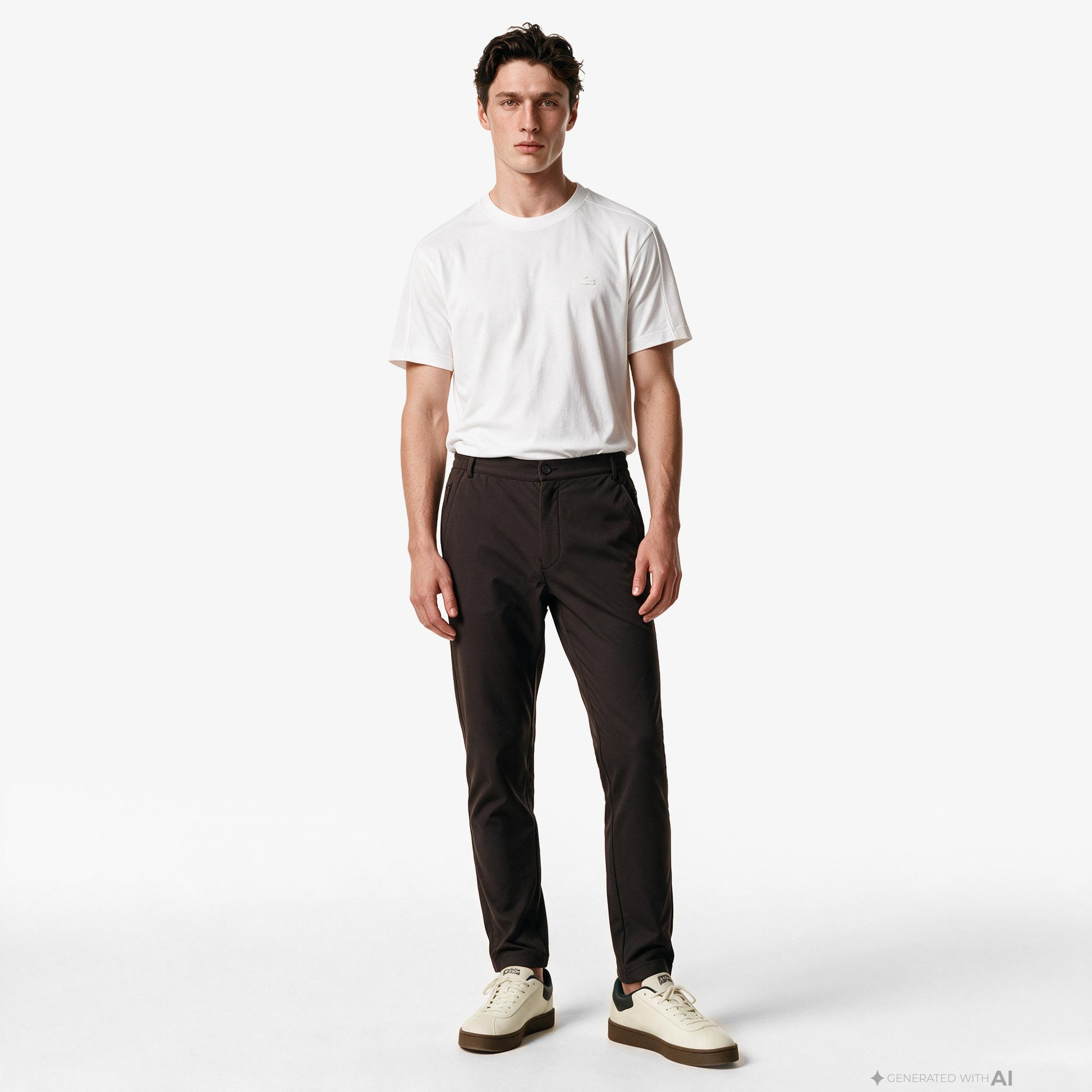 Erkek Slim Fit Kahverengi Pantolon