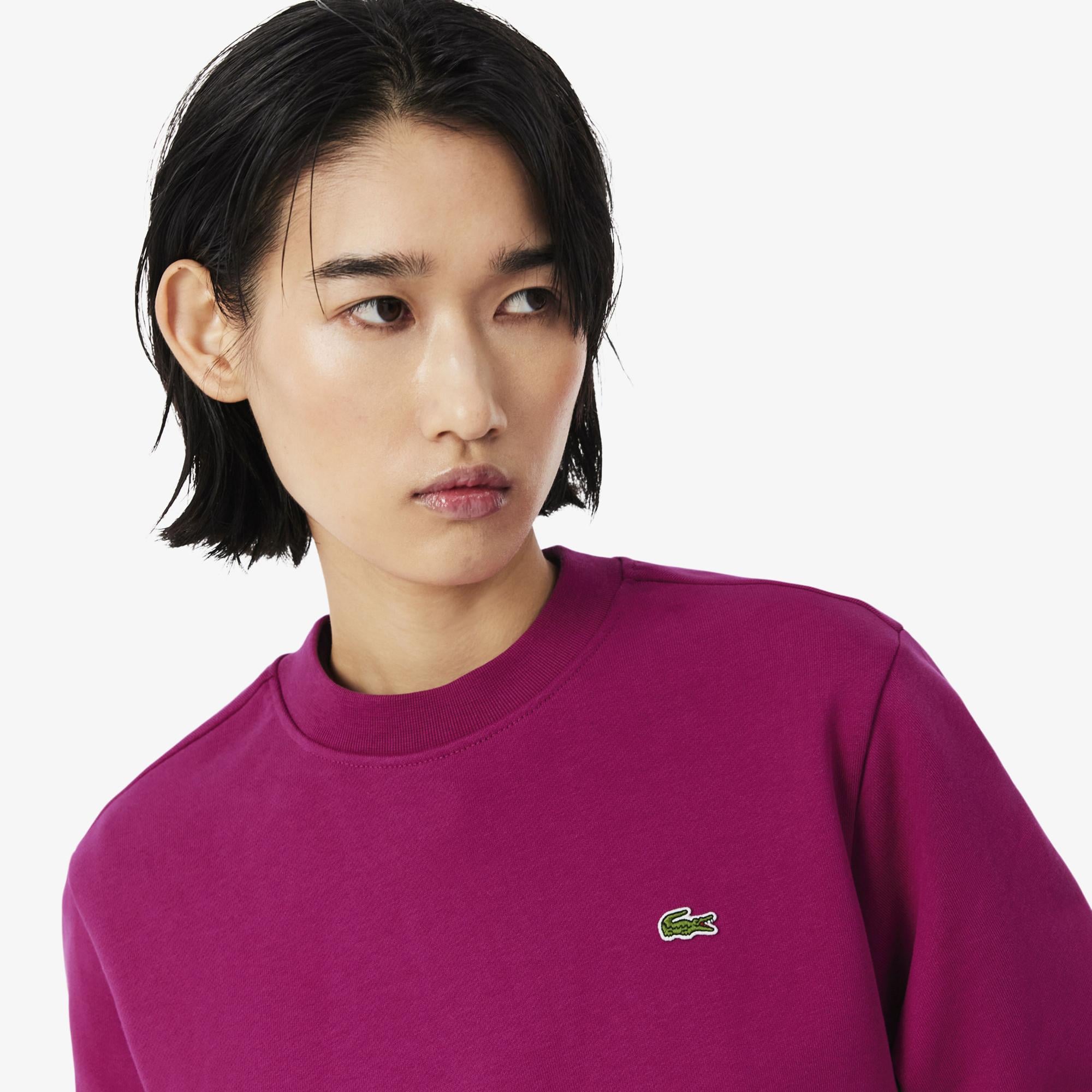 Kadın Relaxed Fit Bisiklet Yaka Pembe Sweatshirt