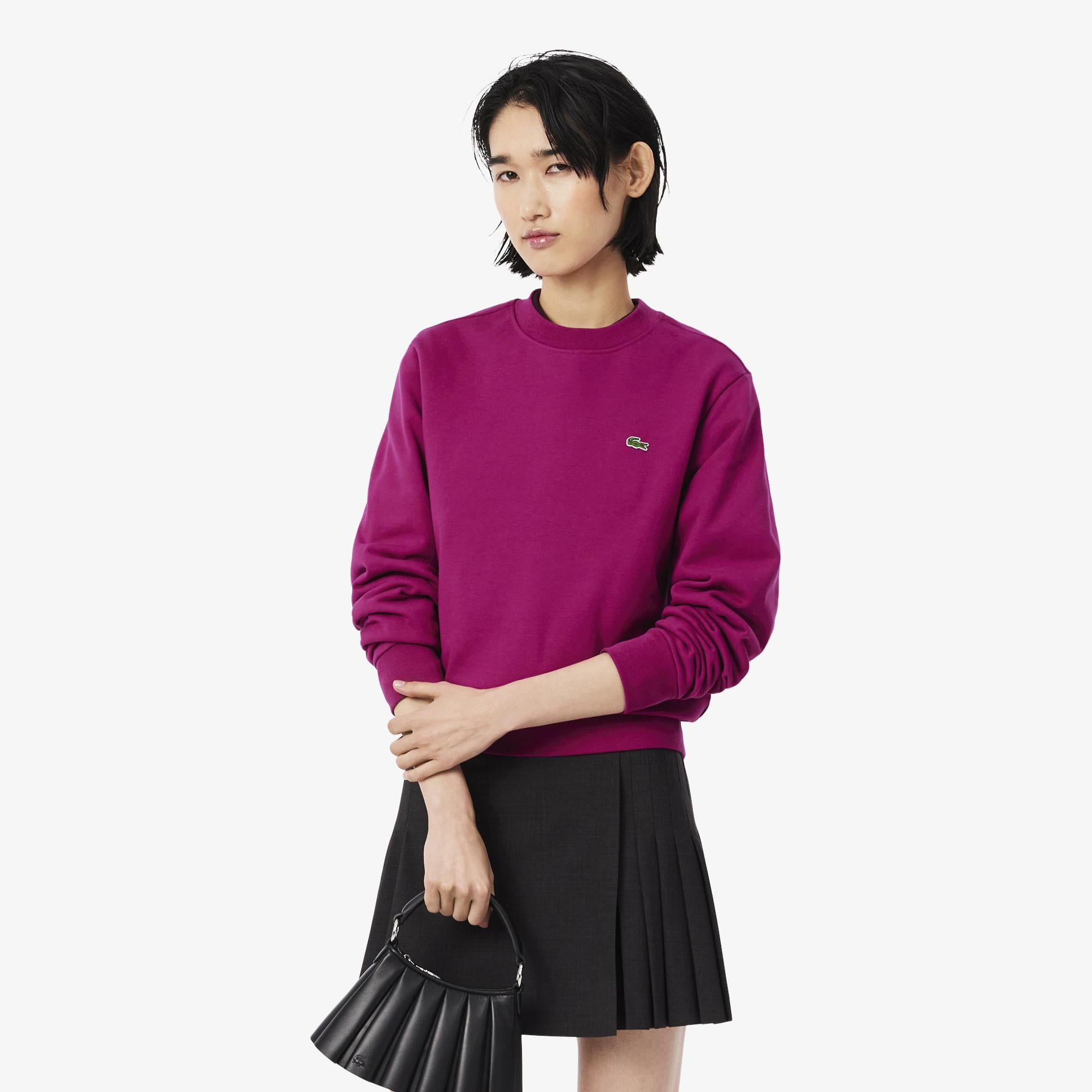Kadın Relaxed Fit Bisiklet Yaka Pembe Sweatshirt