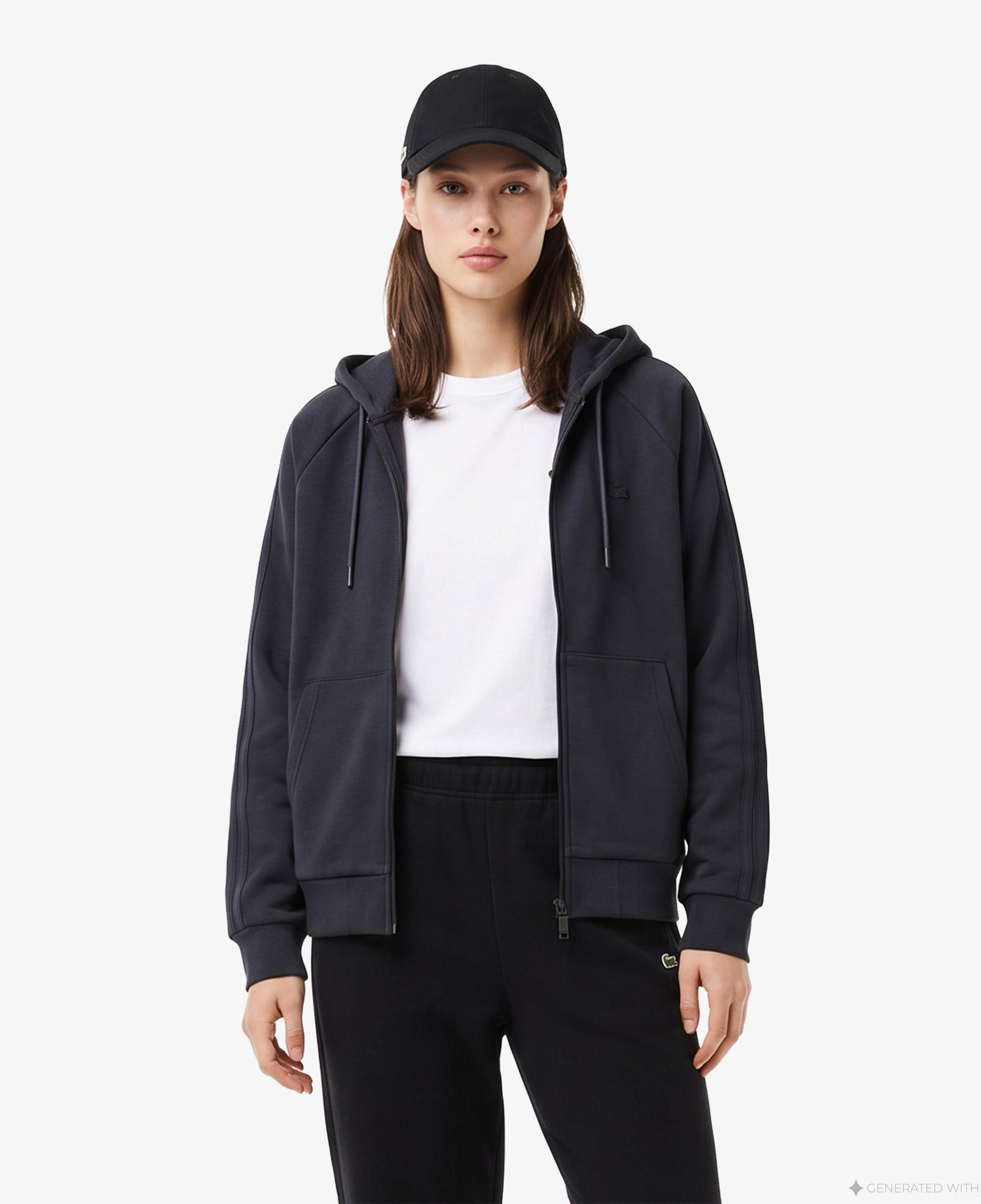Kadın Relaxed Fit Kapüşonlu Koyu Gri Sweatshirt