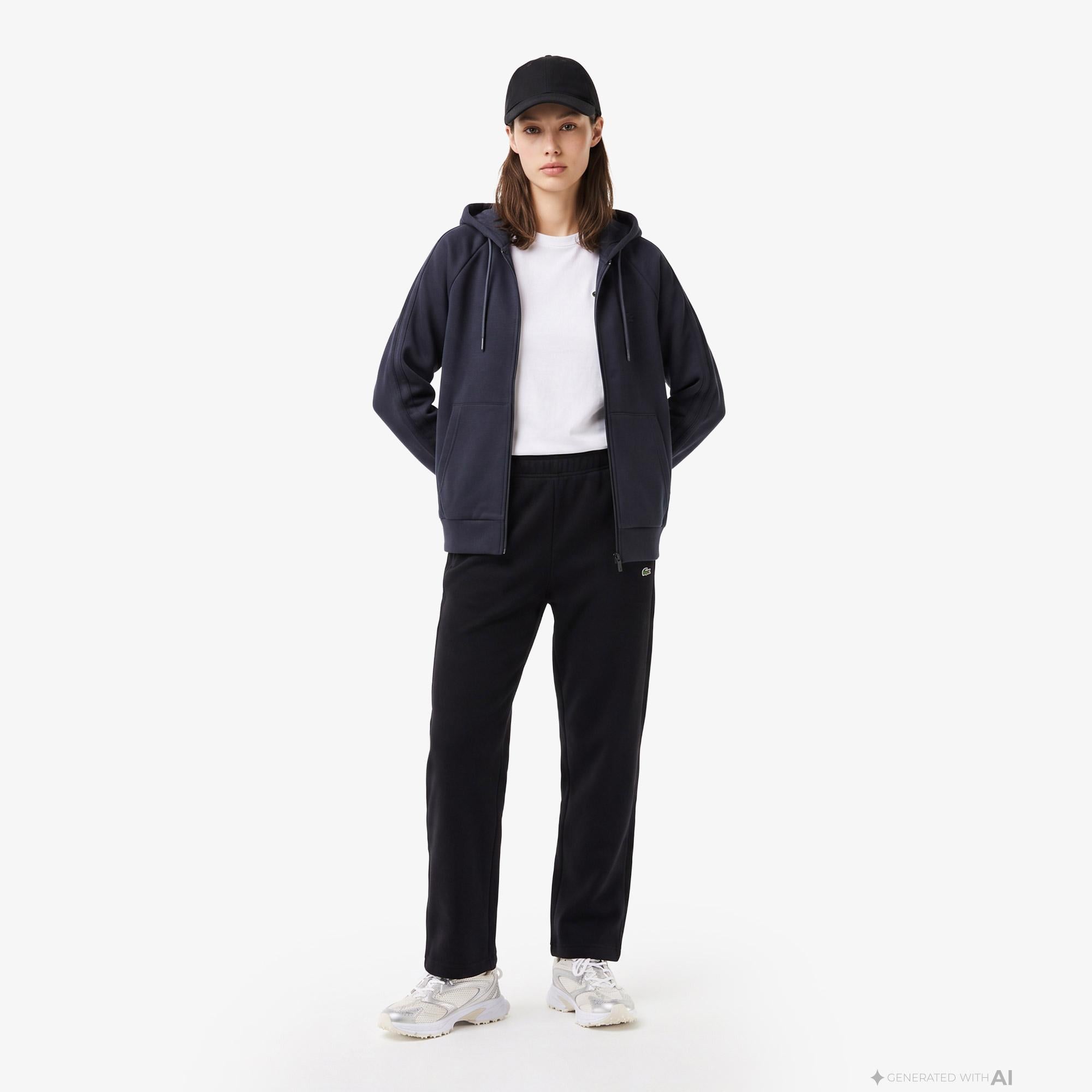 Kadın Relaxed Fit Kapüşonlu Koyu Gri Sweatshirt