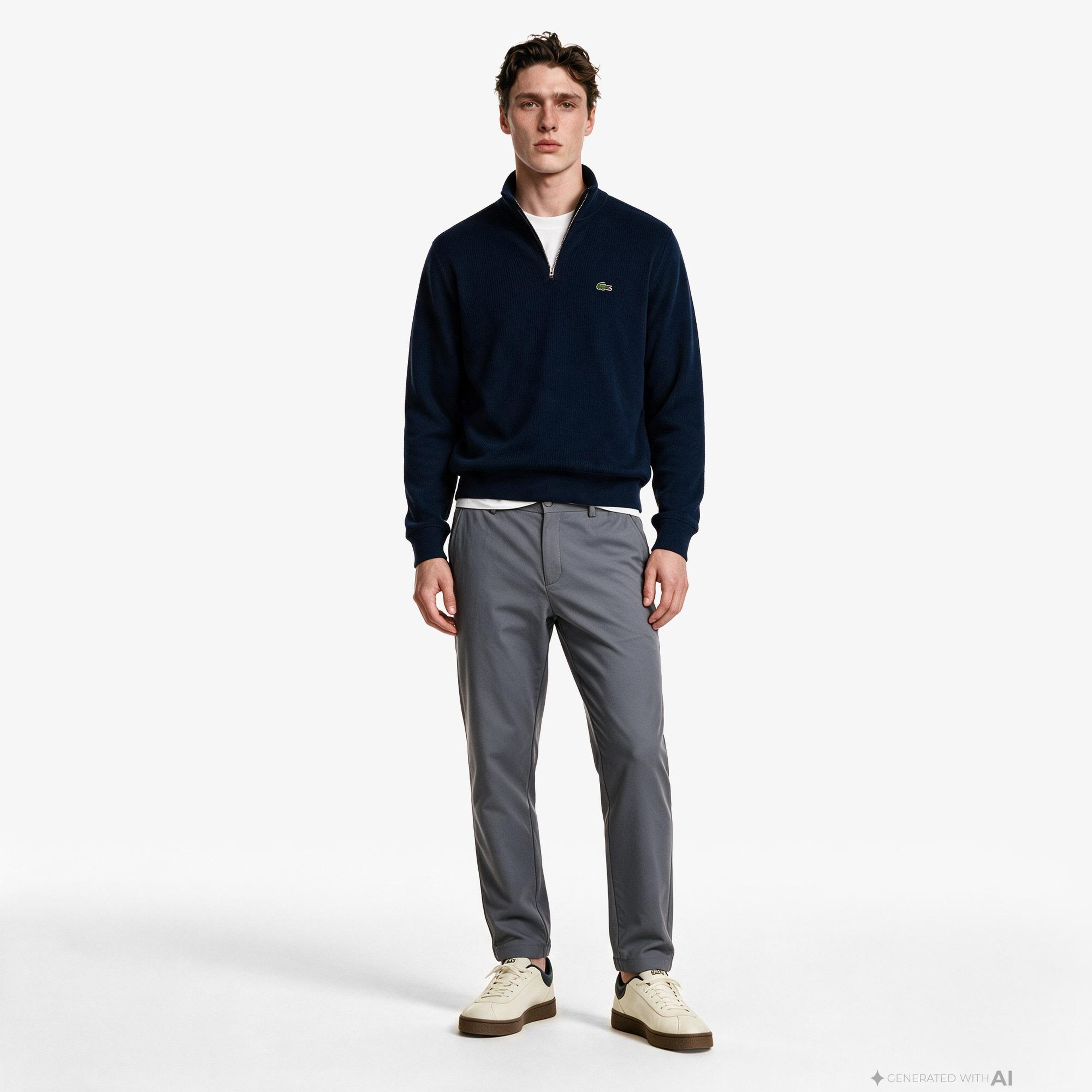 Erkek Slim Fit Gri Pantolon