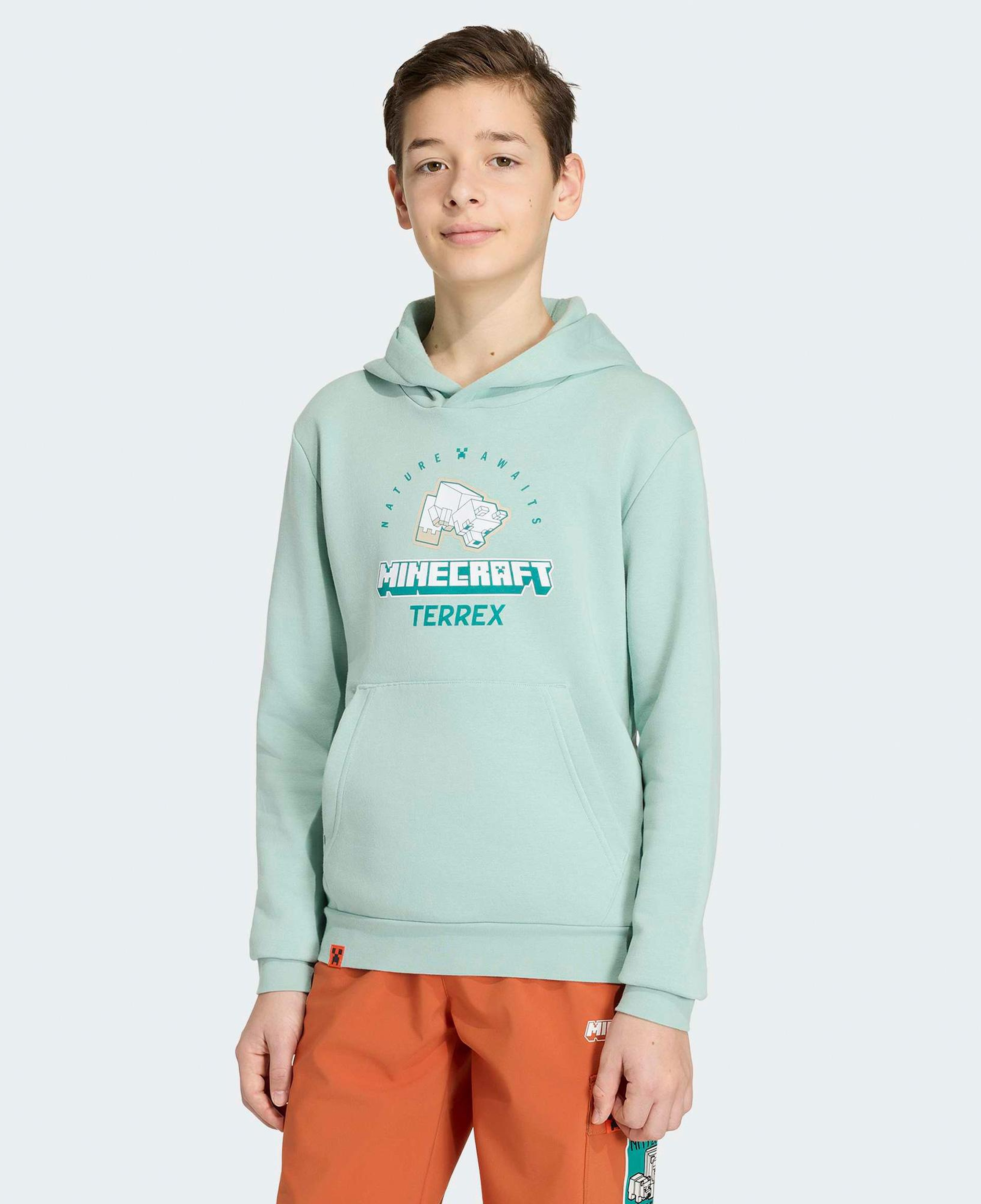 adidas K Minecraft Mt Çocuk Yeşil Sweatshirt