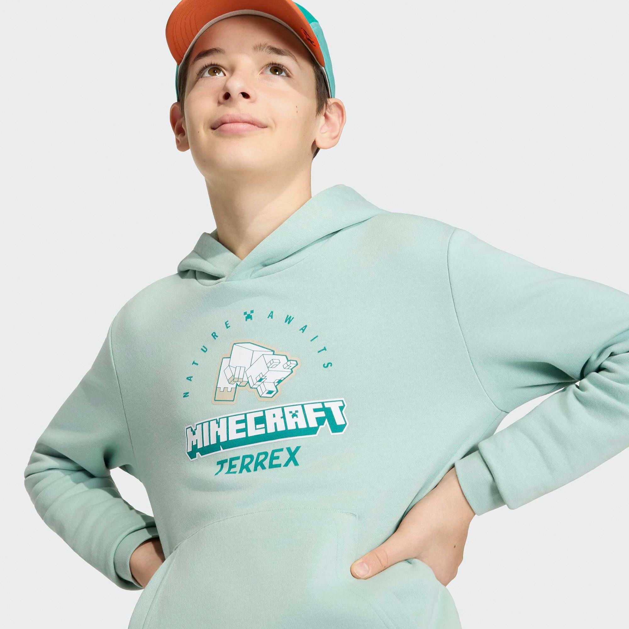 adidas K Minecraft Mt Çocuk Yeşil Sweatshirt