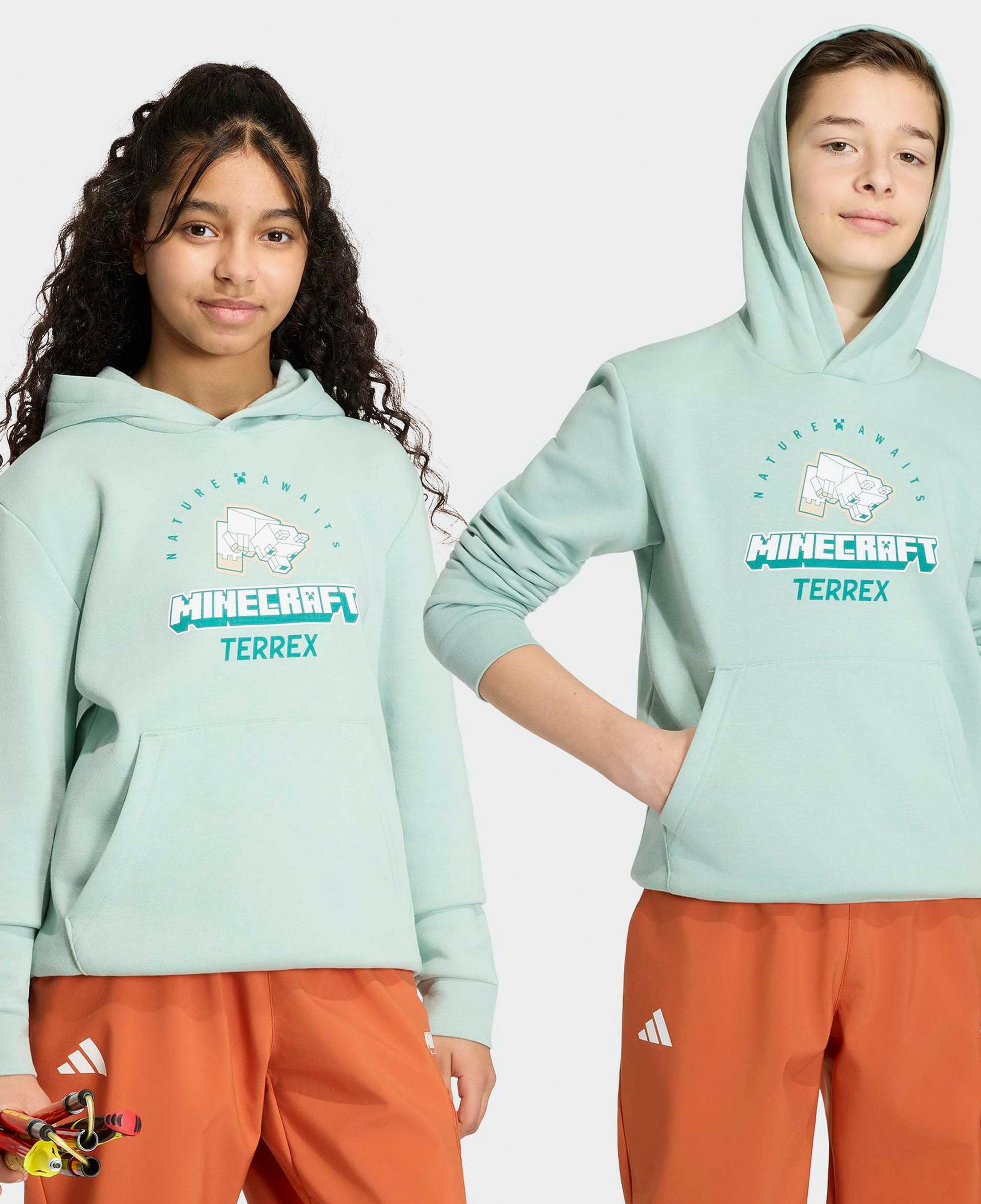 adidas K Minecraft Mt Çocuk Yeşil Sweatshirt