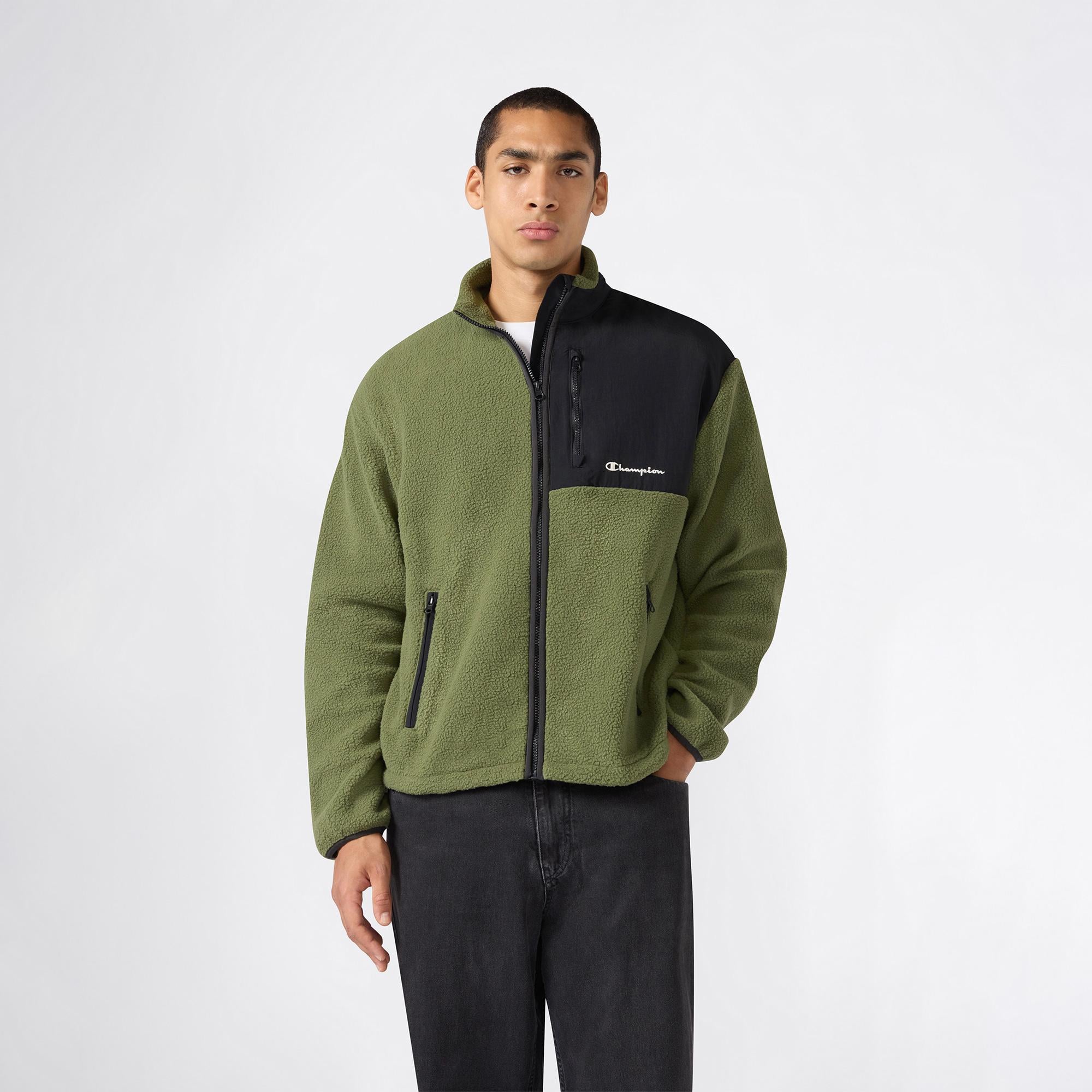 Champion Full Zip Top Erkek Yeşil Sweatshirt