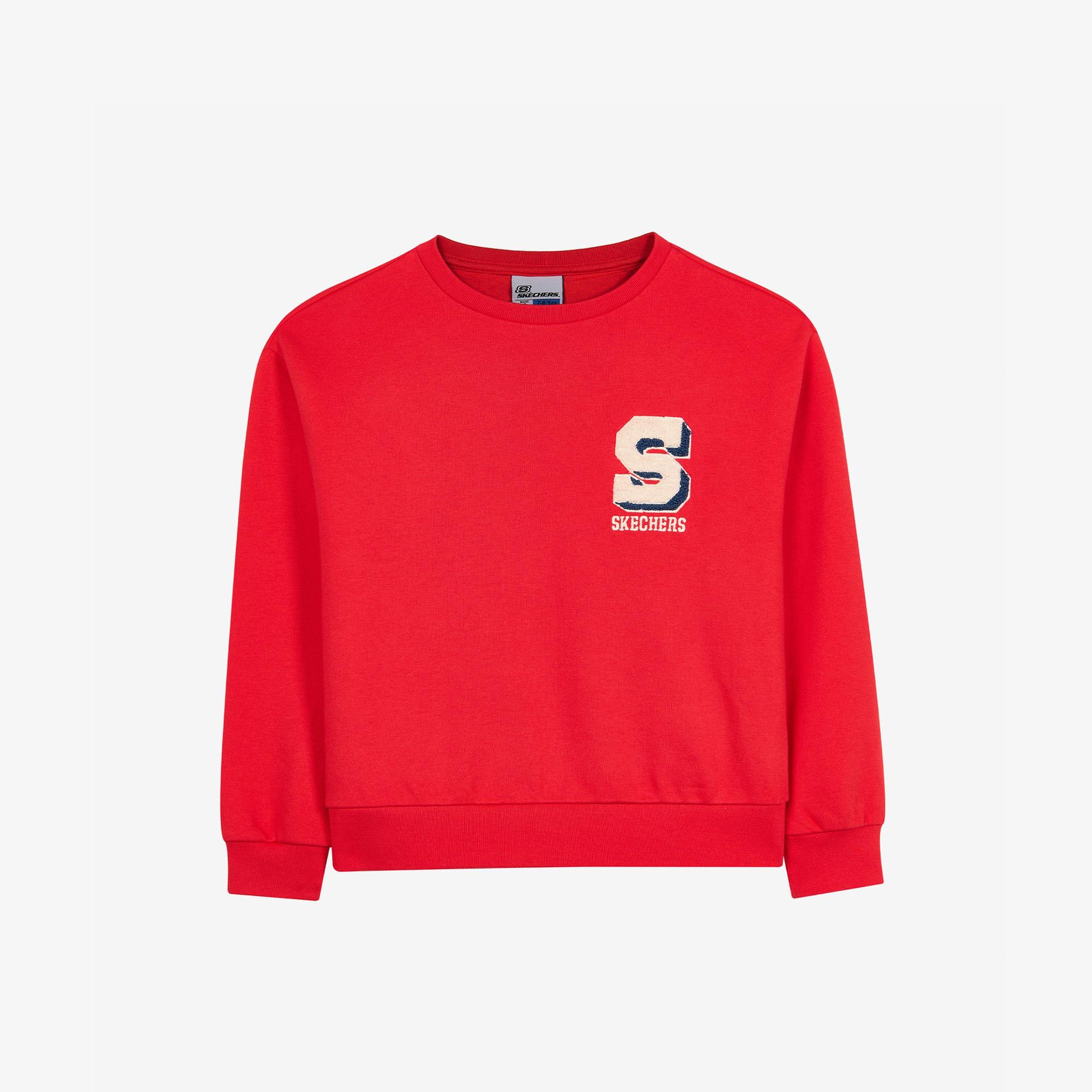 Skechers Collage Sweatshirt Çocuk Lacivert T-Shirt