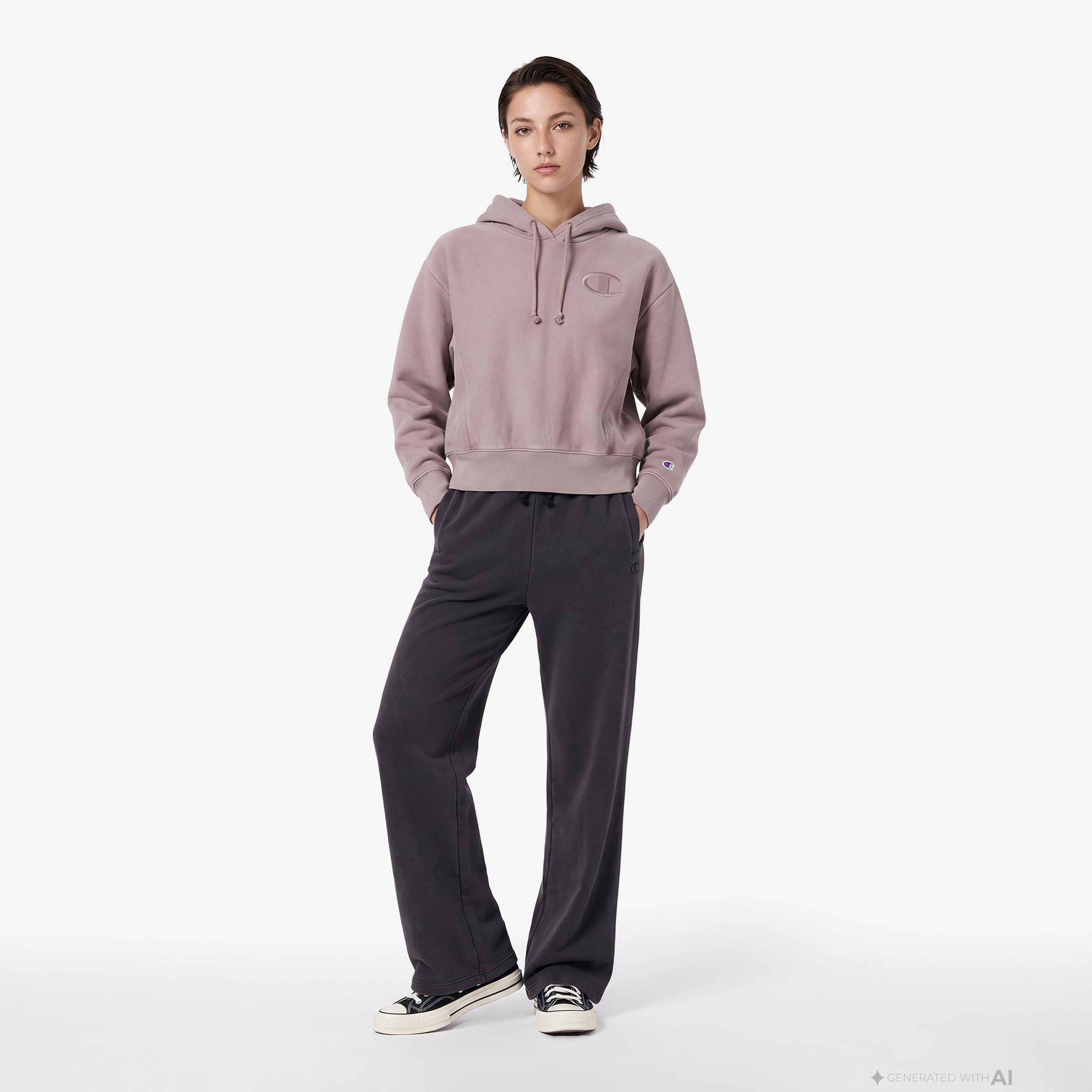 Champion Hooded Kadın Mor Sweatshirt