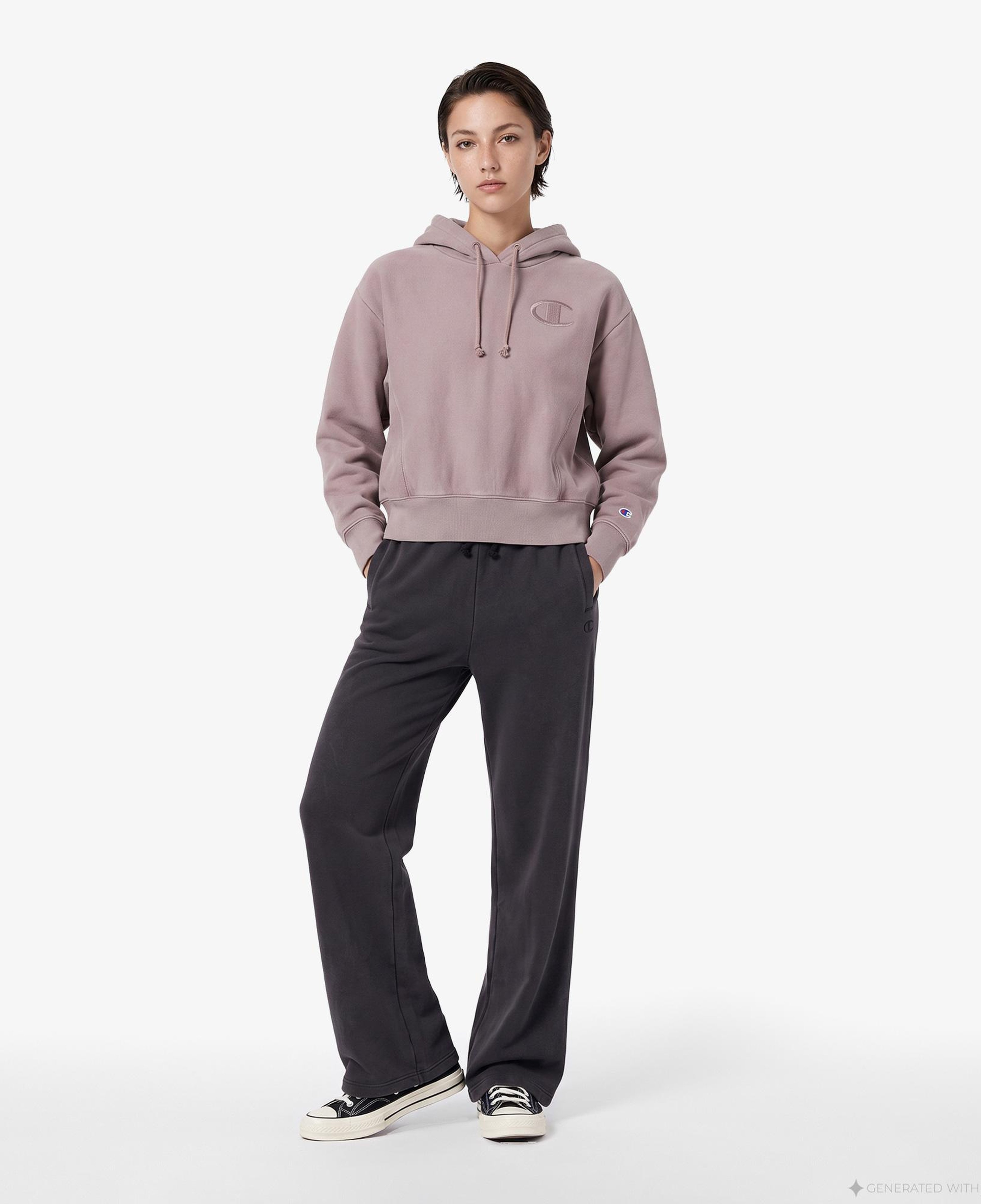 Champion Hooded Kadın Mor Sweatshirt