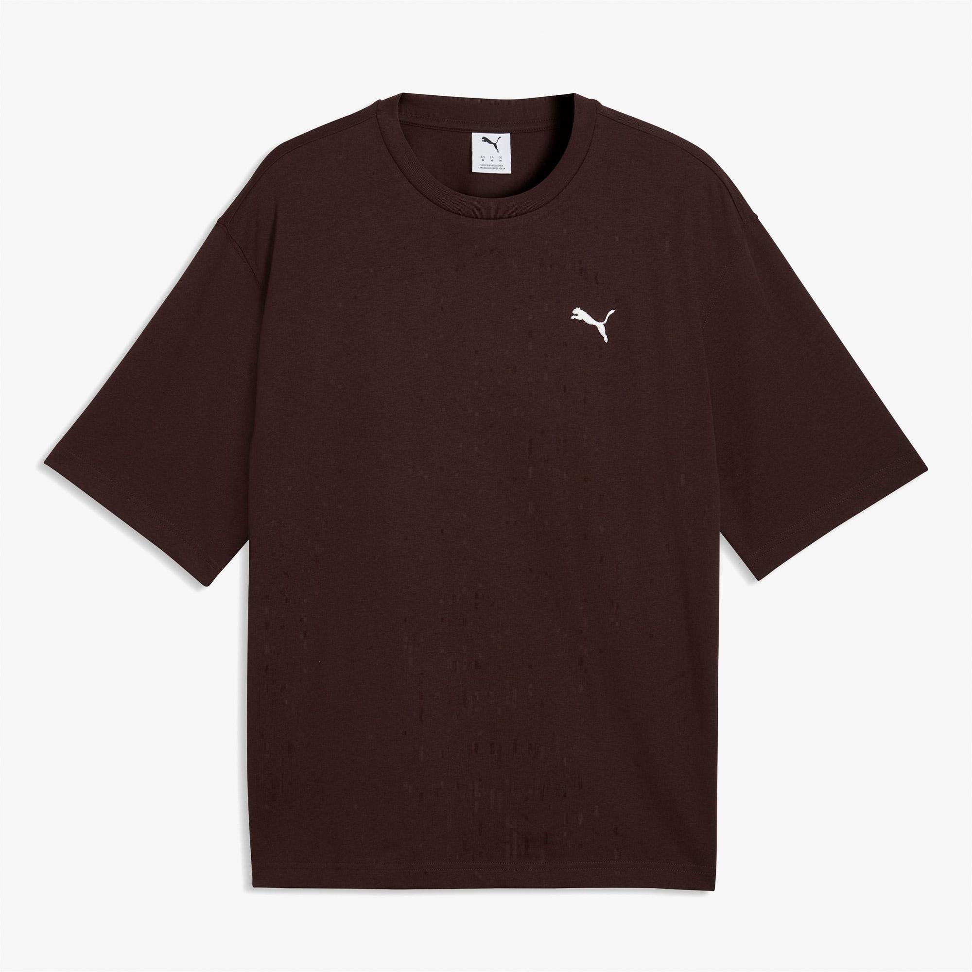 Puma Essential Boxy Erkek Kahverengi T-Shirt