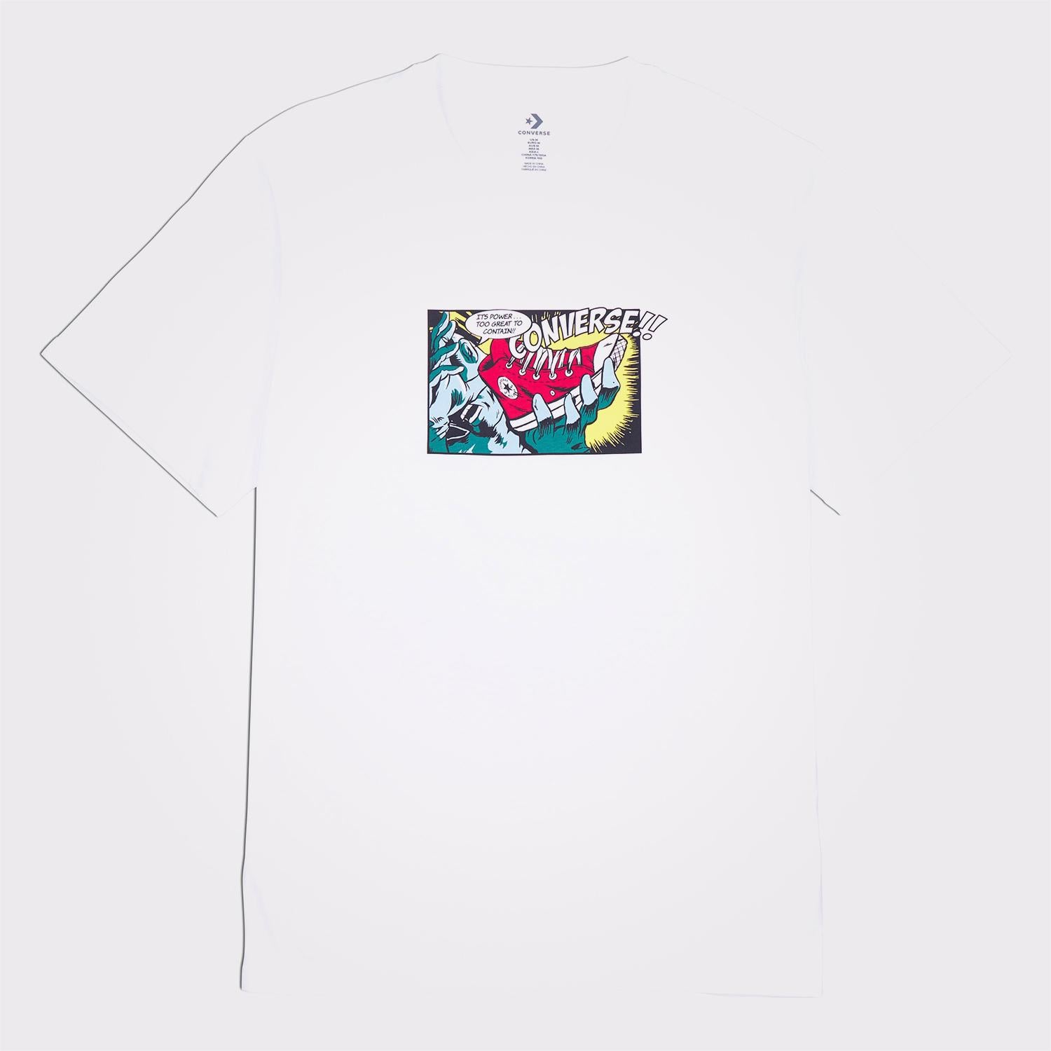 Converse Comic Erkek Beyaz T-Shirt