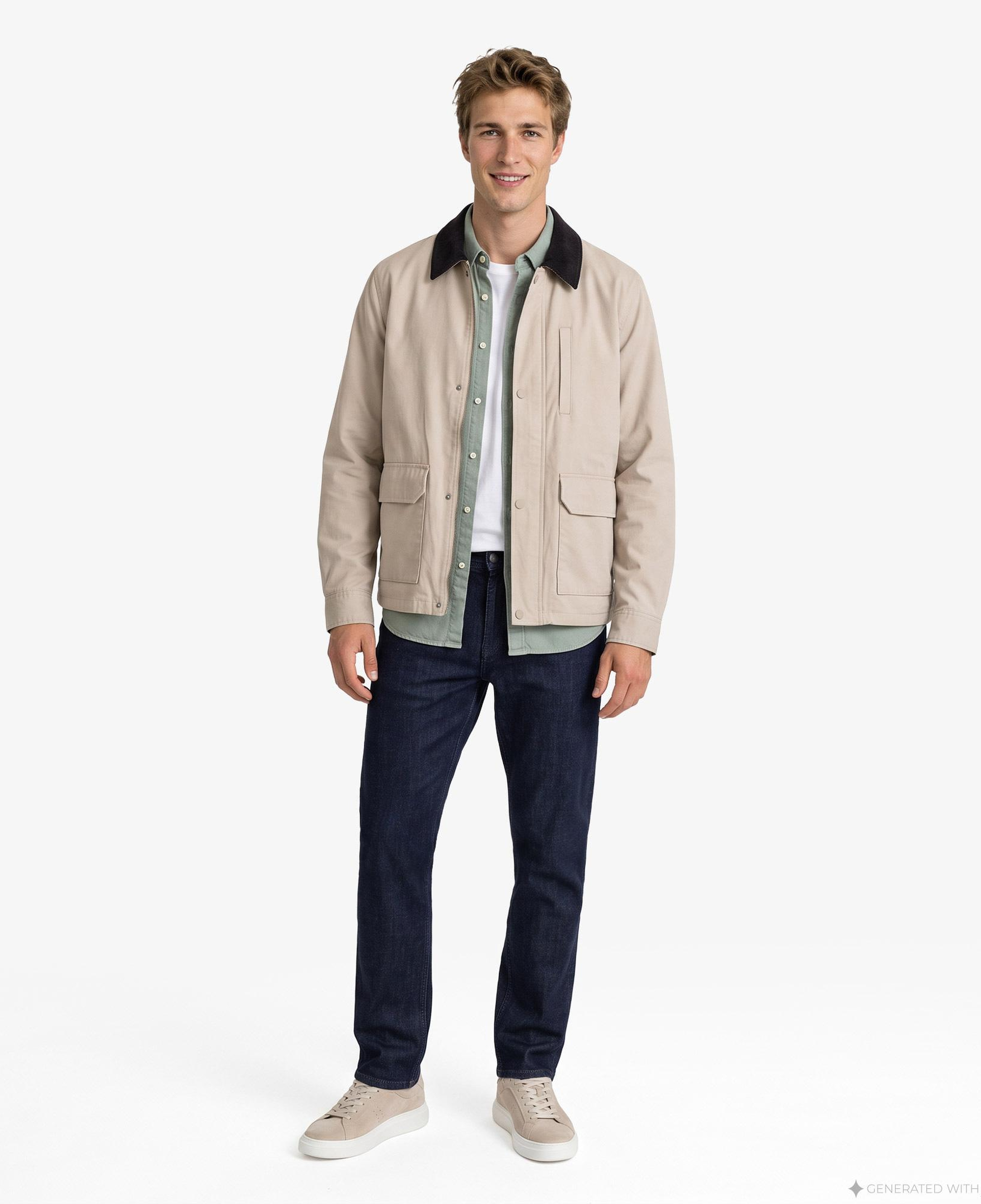Nautica Erkek Bej Regular Fit Ceket