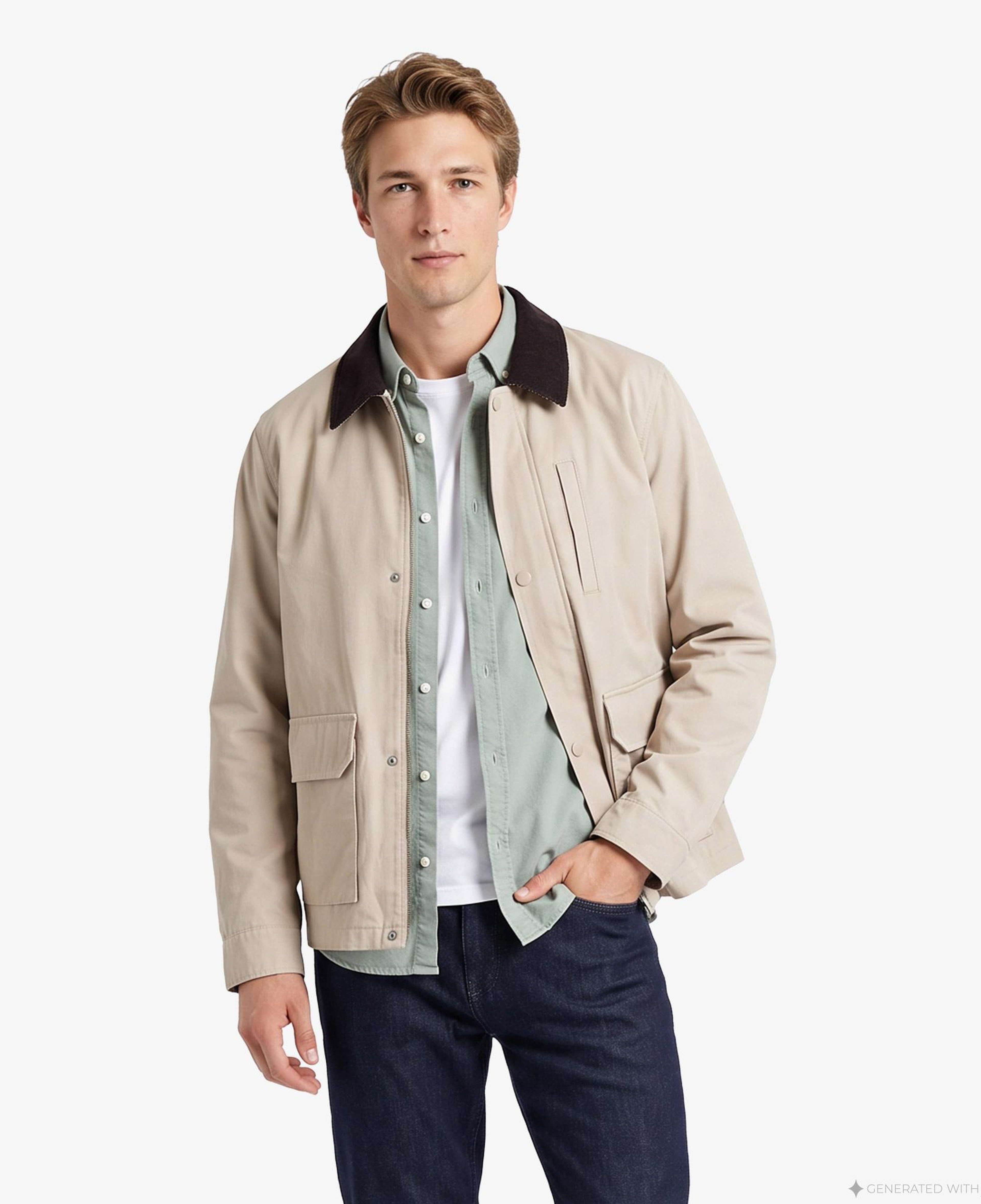 Nautica Erkek Bej Regular Fit Ceket