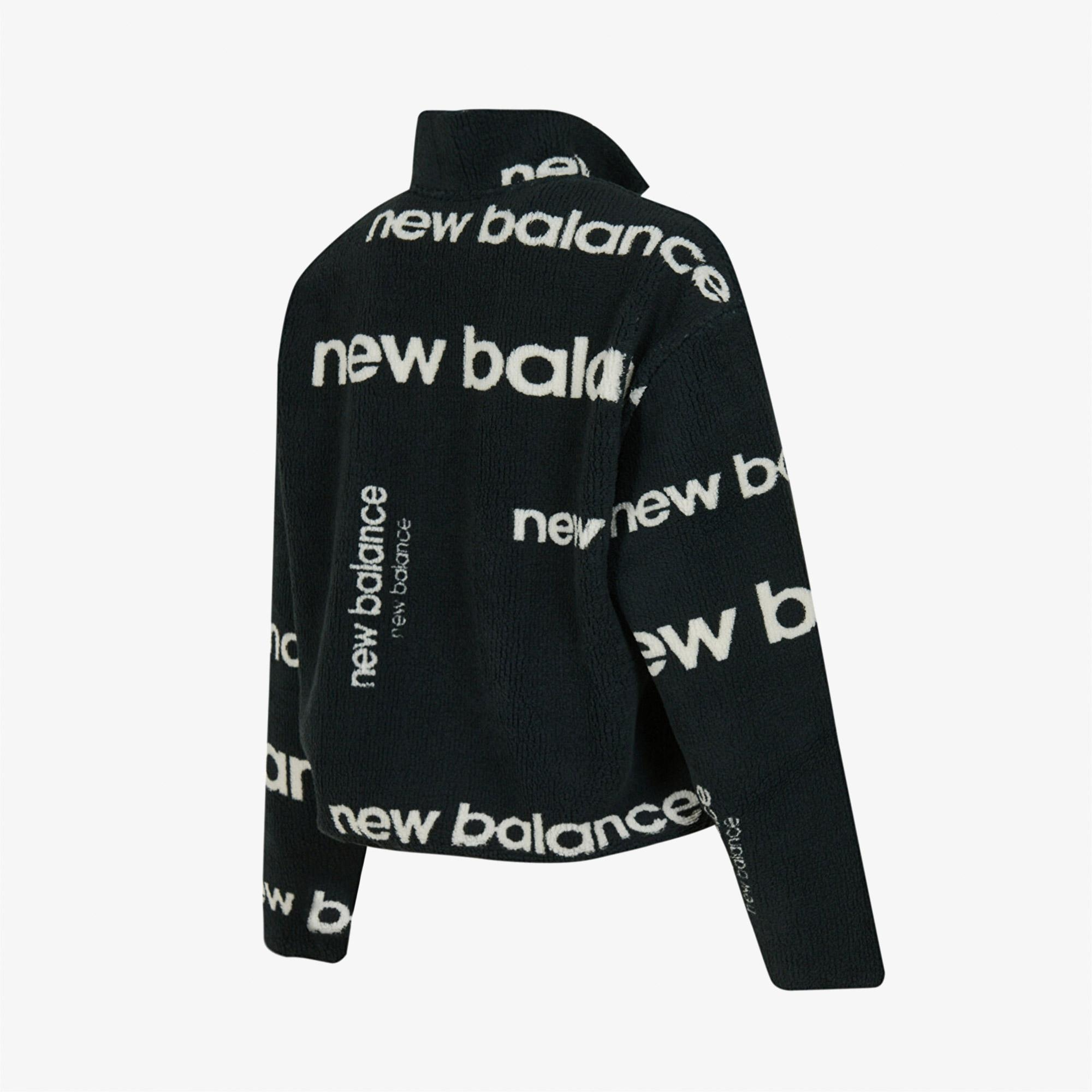 New Balance Nb Lifestyle Women Half Zip Kadın Siyah Sweatshirt