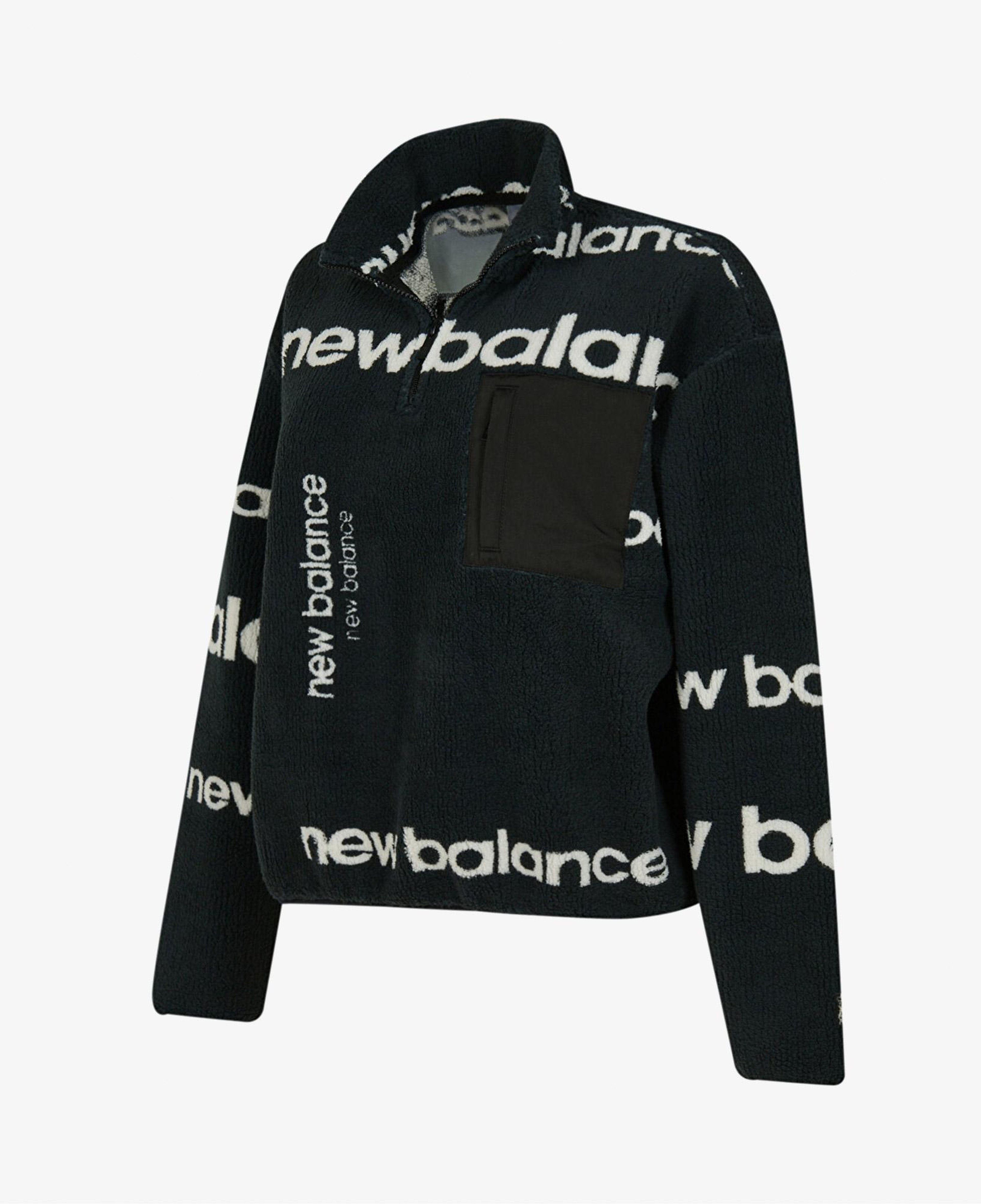 New Balance Nb Lifestyle Women Half Zip Kadın Siyah Sweatshirt