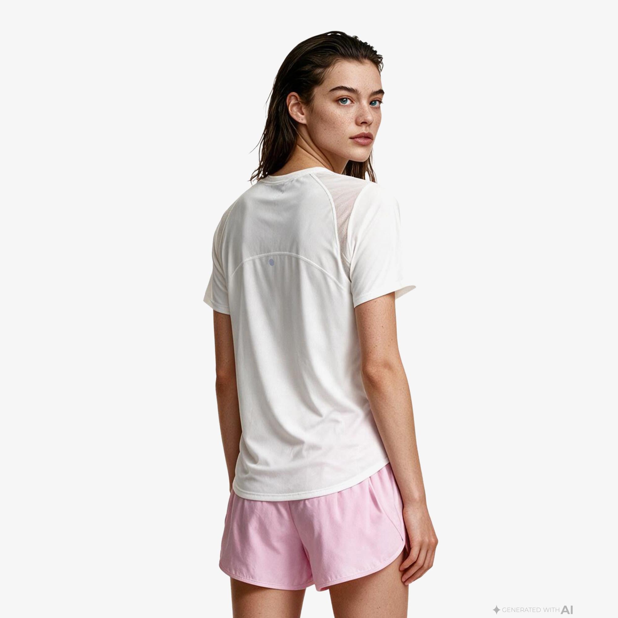 Asics Road Ss Top Kadın Krem T-Shirt