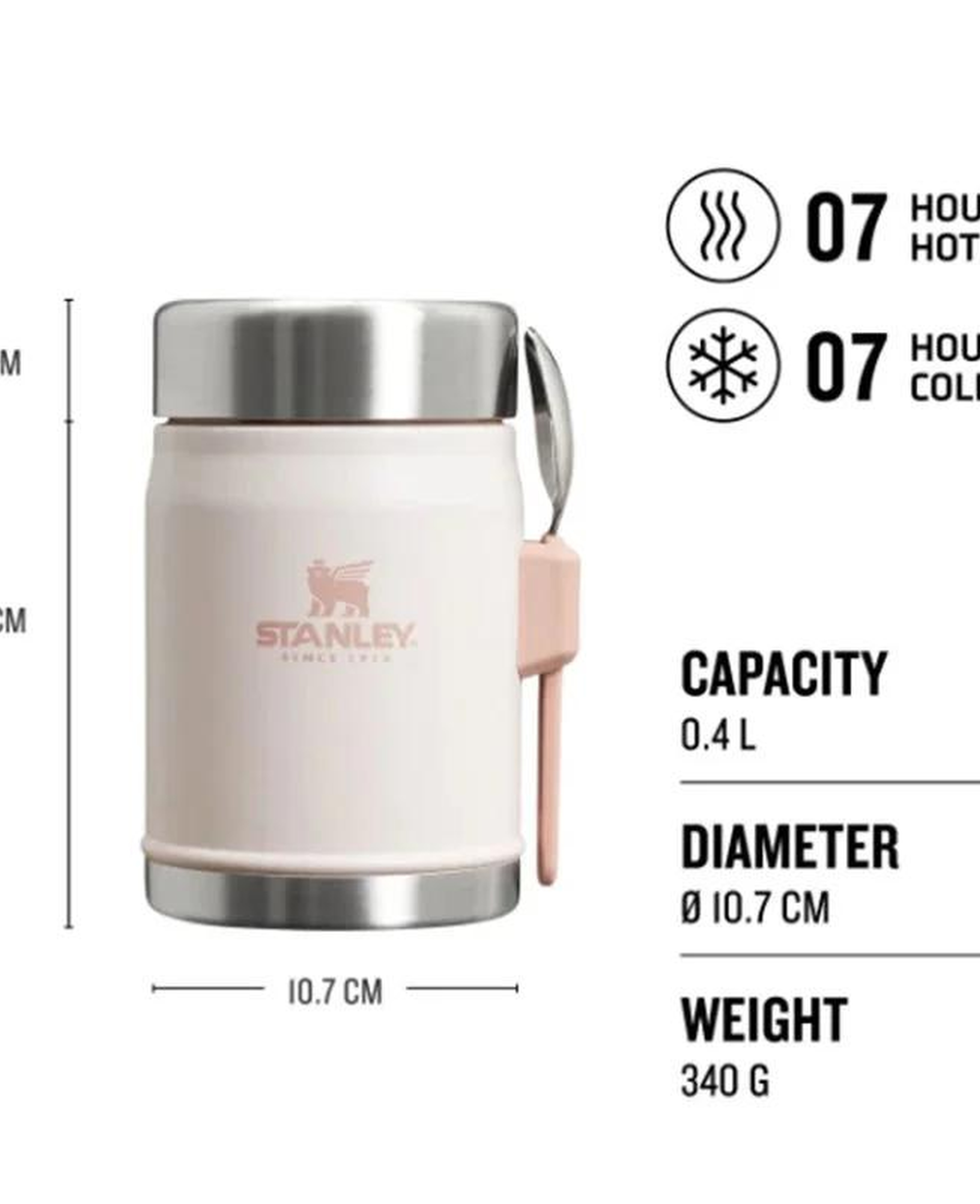 Stanley The Legendary Food Jar + Spork 0.4L Unisex Pembe Termos