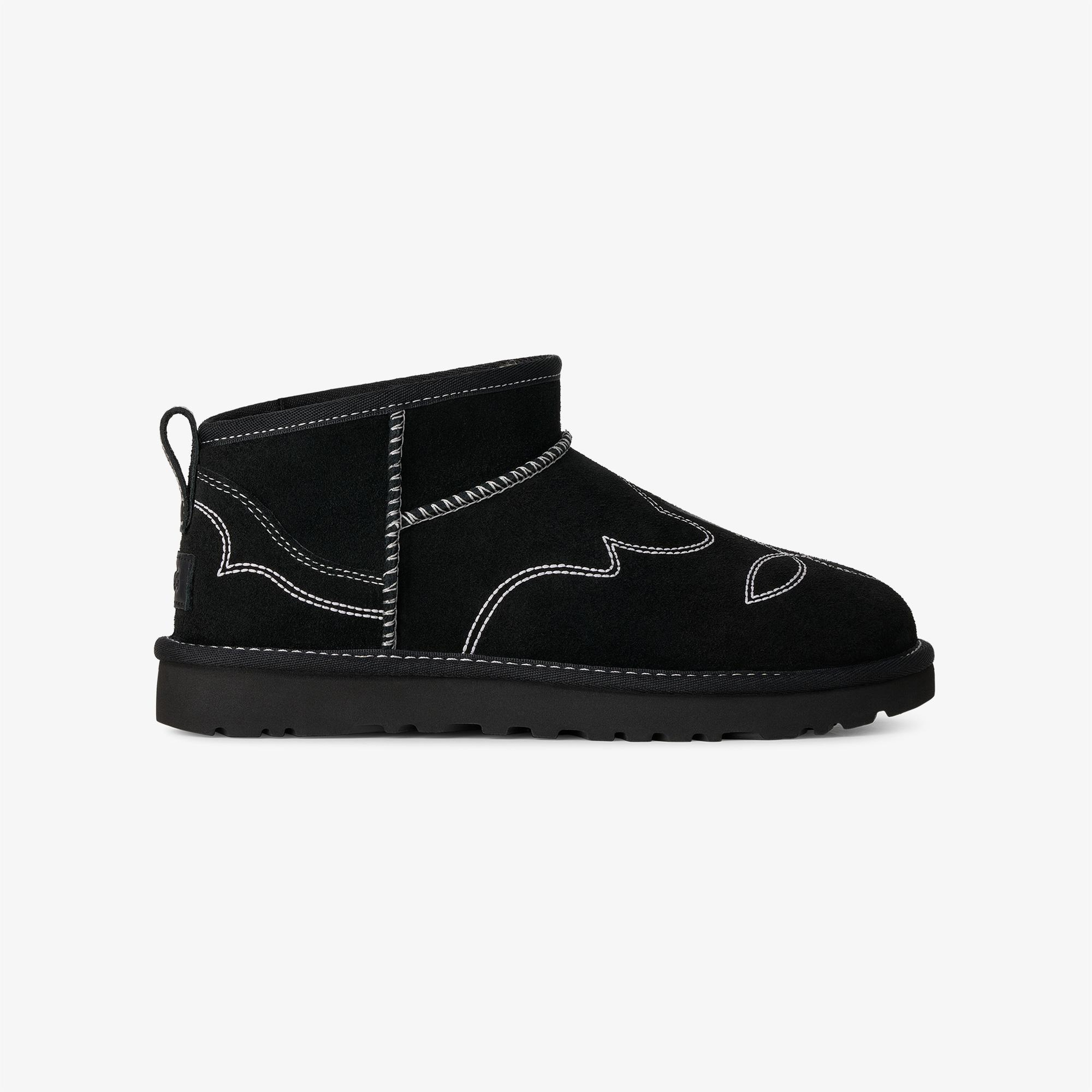 UGG Classic Ultra Mini Western Kadın Siyah Bot