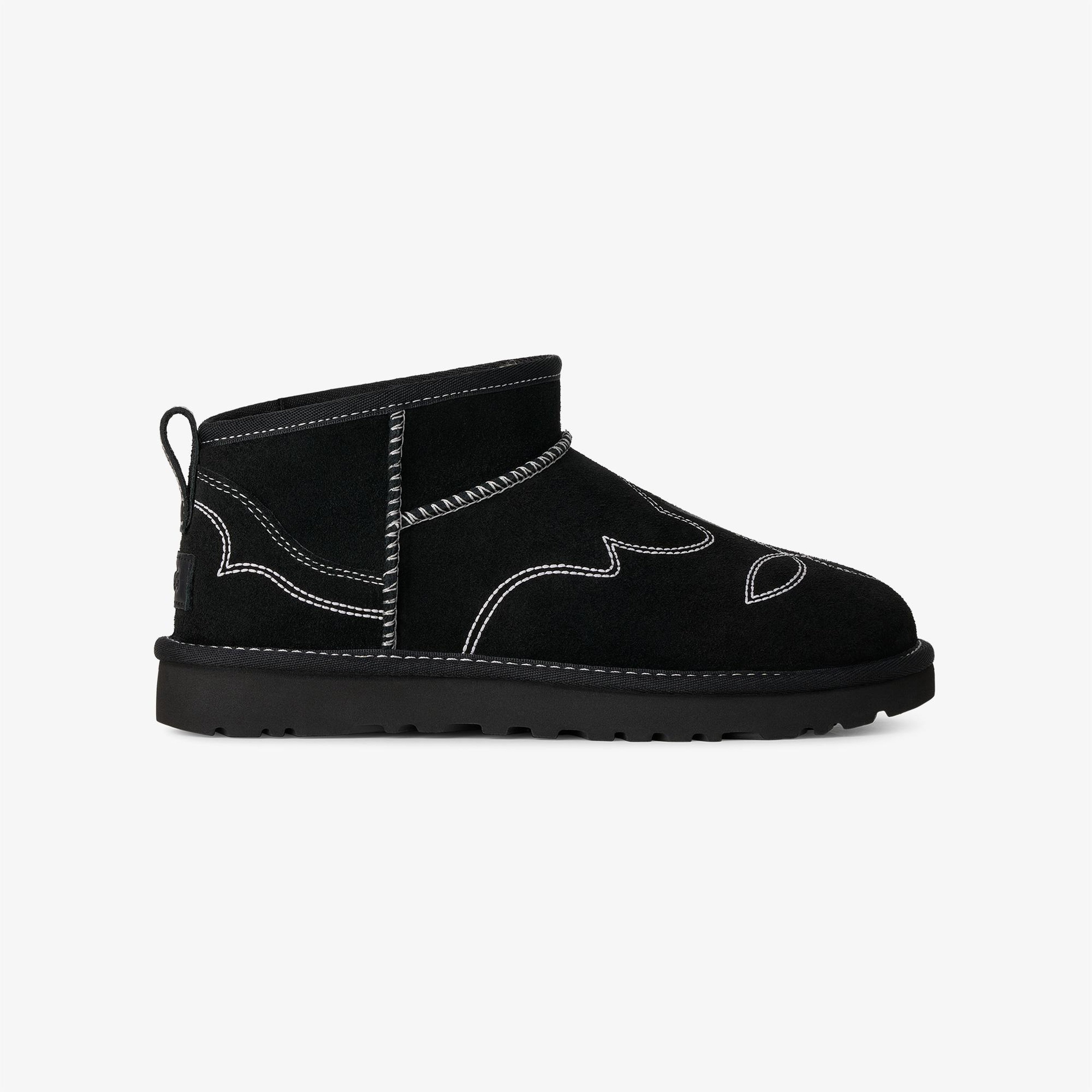 UGG Classic Ultra Mini Western Kadın Siyah Bot