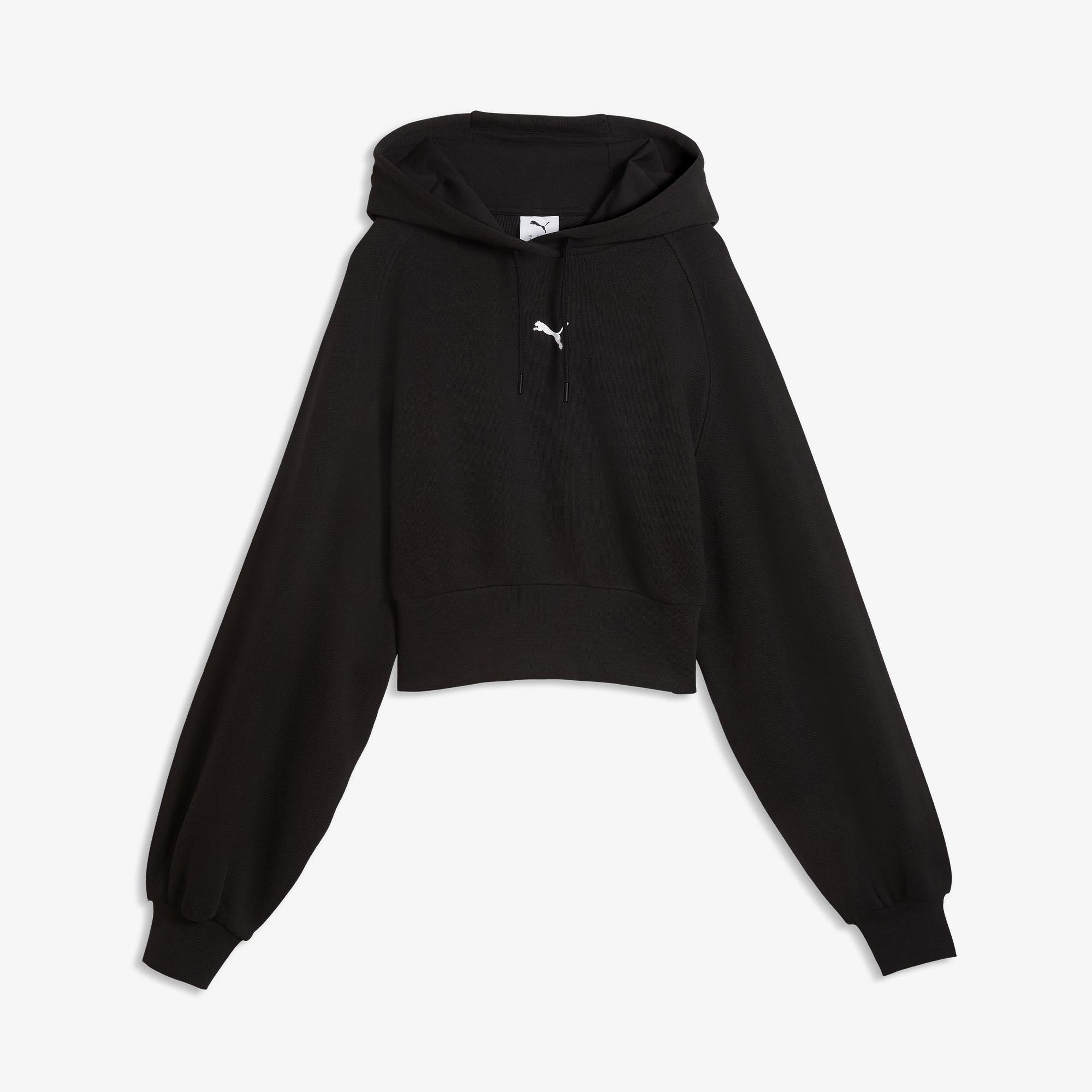 Puma Essential Cropped Kadın Siyah Sweatshirt